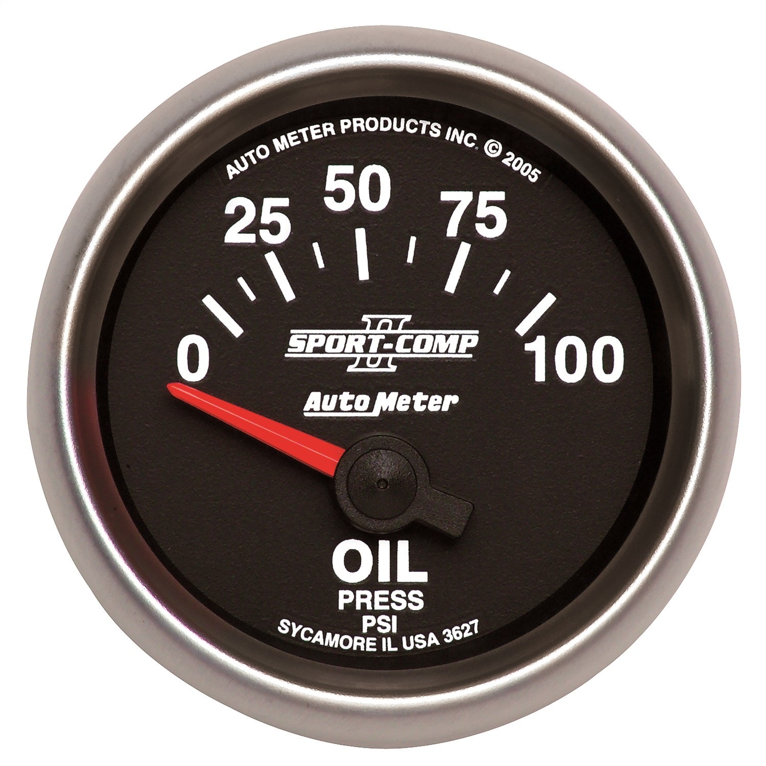 AutoMeter 3627 GAUGE; OIL PRESSURE; 2 1/16in.; 100PSI; ELECTRIC; SPORT-COMP II AutoMeter 3627