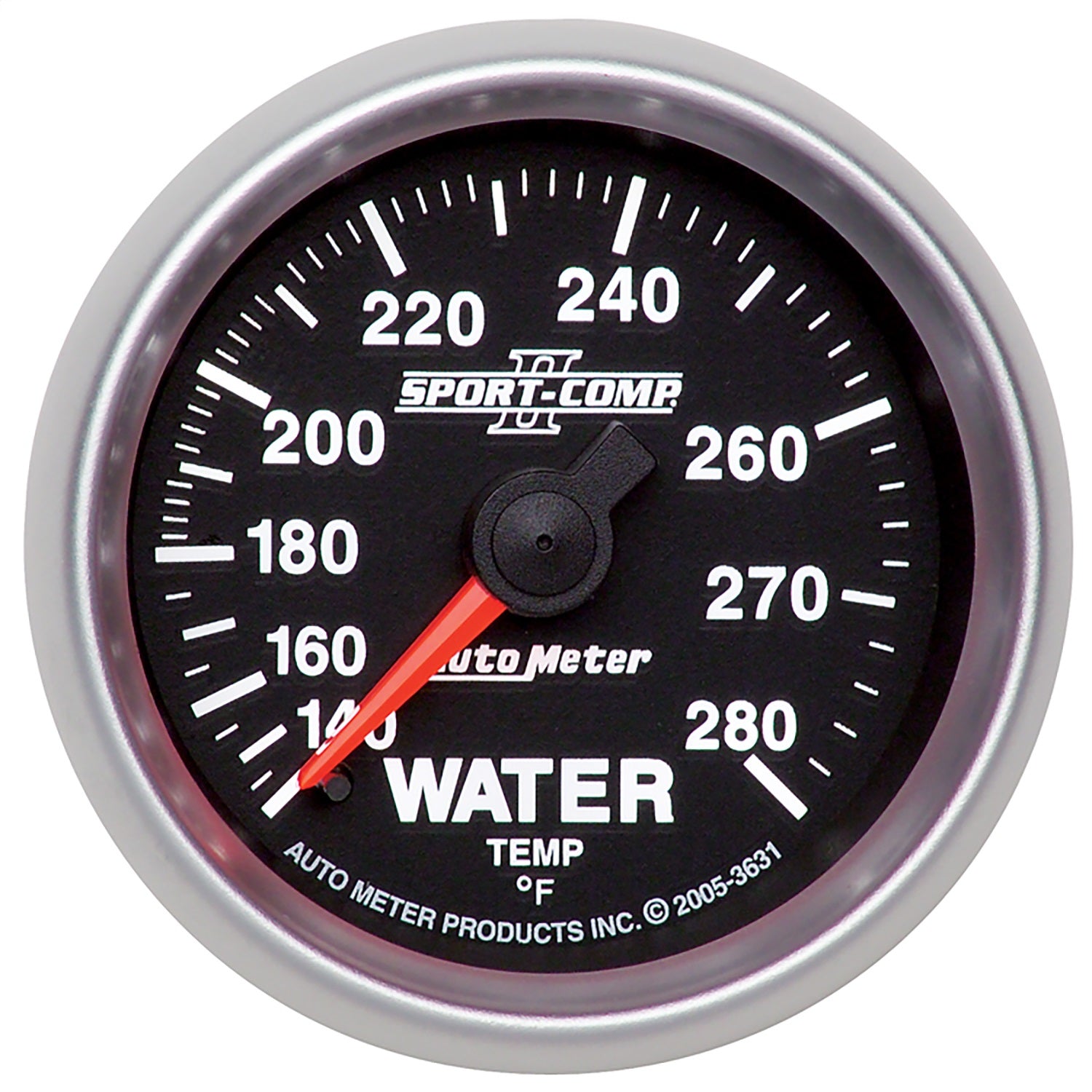 AutoMeter 3631 GAUGE; WATER TEMP; 2 1/16in.; 140-280deg.F; MECHANICAL; SPORT-COMP II AutoMeter 3631