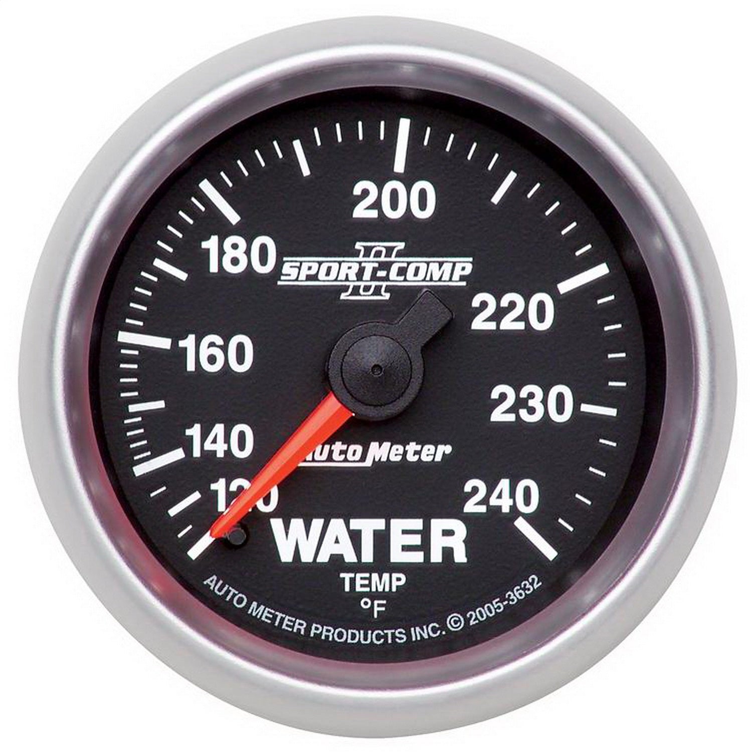 AutoMeter 3632 GAUGE; WATER TEMP; 2 1/16in.; 120-240deg.F; MECHANICAL; SPORT-COMP II AutoMeter 3632