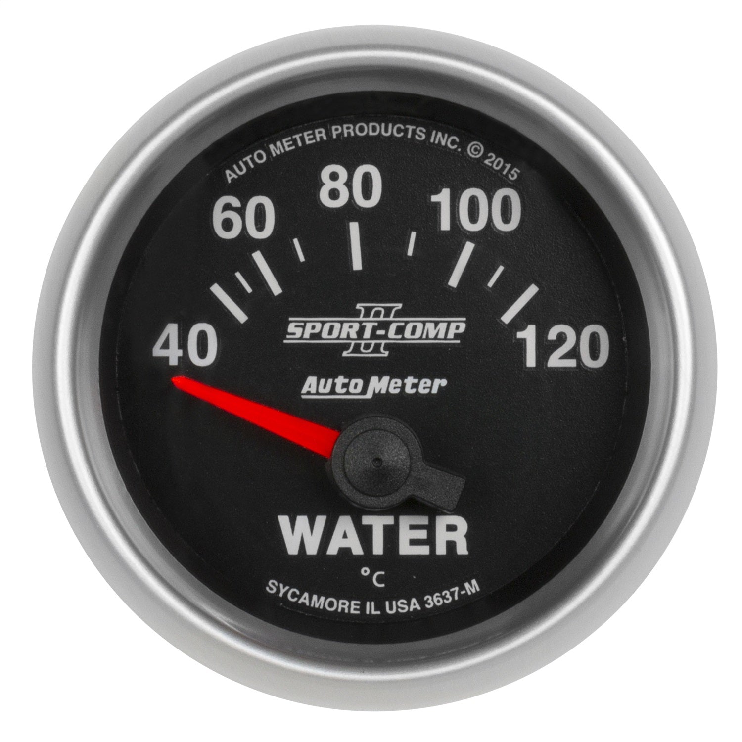 AutoMeter 3637-M GAUGE; WATER TEMP; 2 1/16in.; 40-120deg.C; ELECTRIC; SPORT-COMP II AutoMeter 3637-M