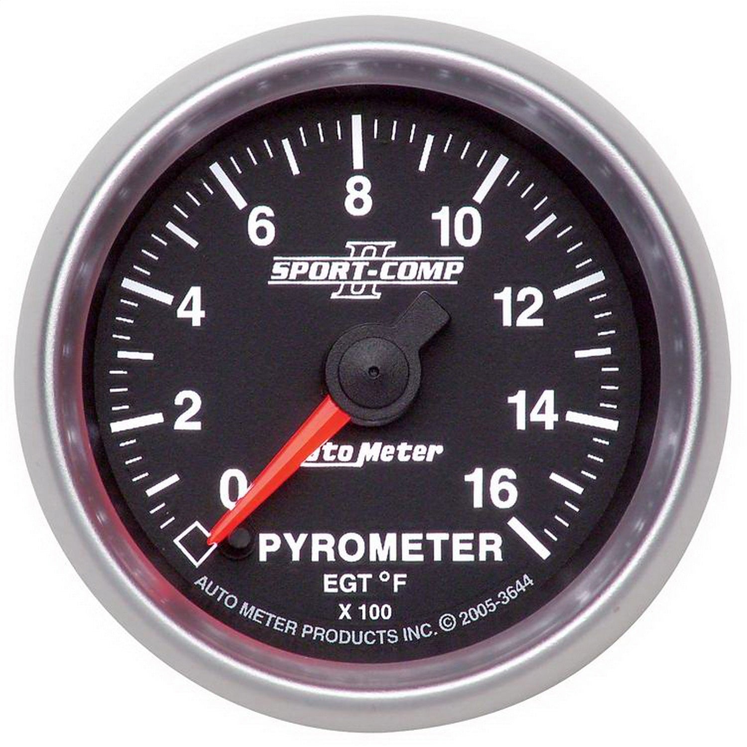 AutoMeter 3644 GAUGE; PYROMETER (EGT); 2 1/16in.; 1600deg.F; DIGITAL STEPPER MOTOR; SPORT-COMP AutoMeter 3644