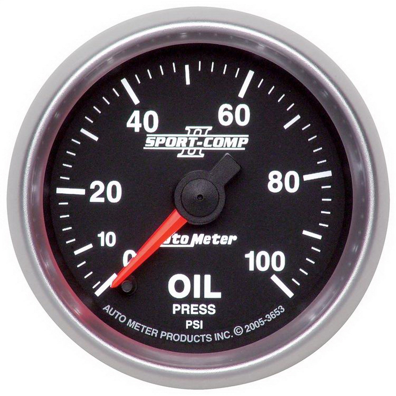AutoMeter 3653 GAUGE; OIL PRESSURE; 2 1/16in.; 100PSI; DIGITAL STEPPER MOTOR; SPORT-COMP II AutoMeter 3653