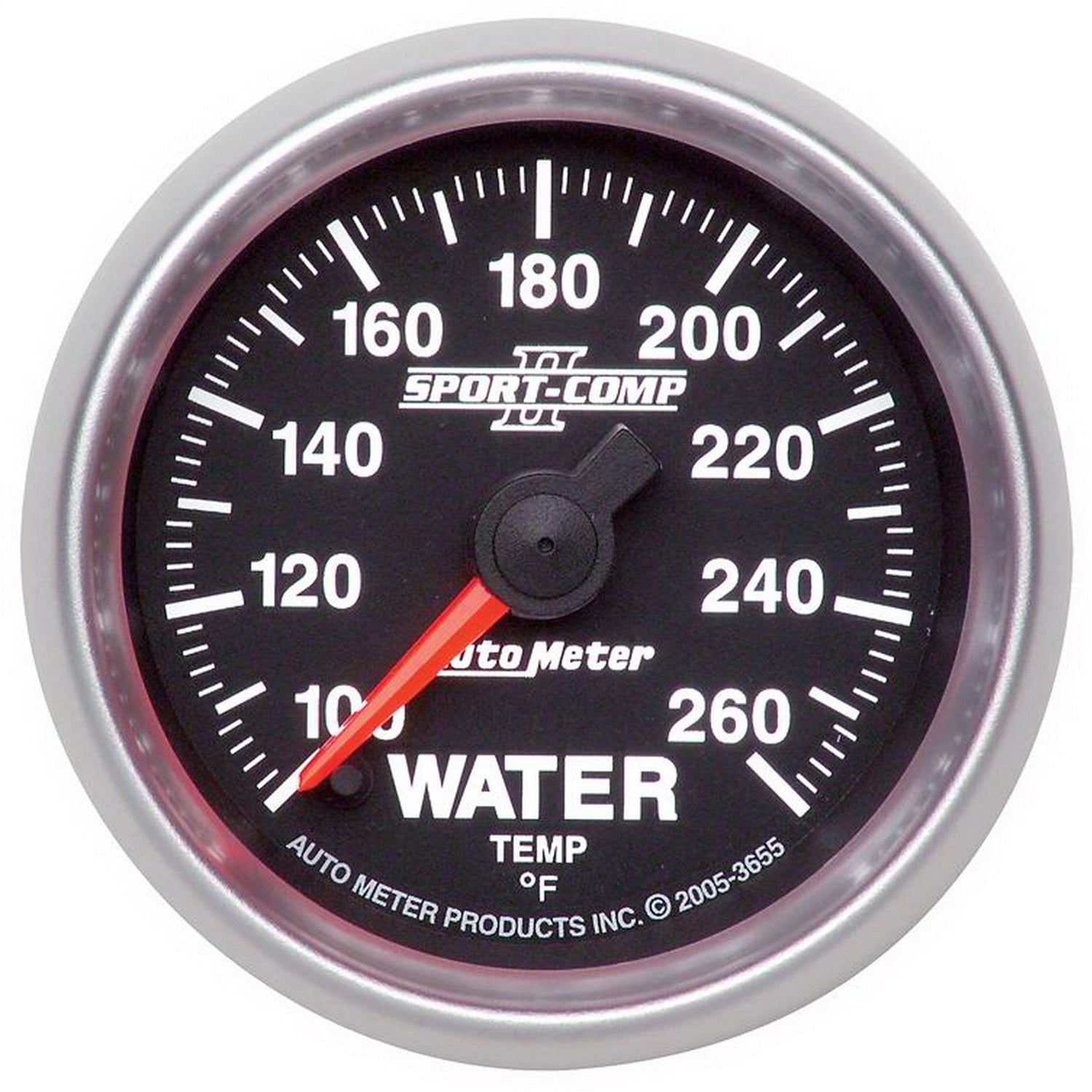 AutoMeter 3655 GAUGE; WATER TEMP; 2 1/16in.; 100-260deg.F; DIGITAL STEPPER MOTOR; SPORT-COMP II AutoMeter 3655