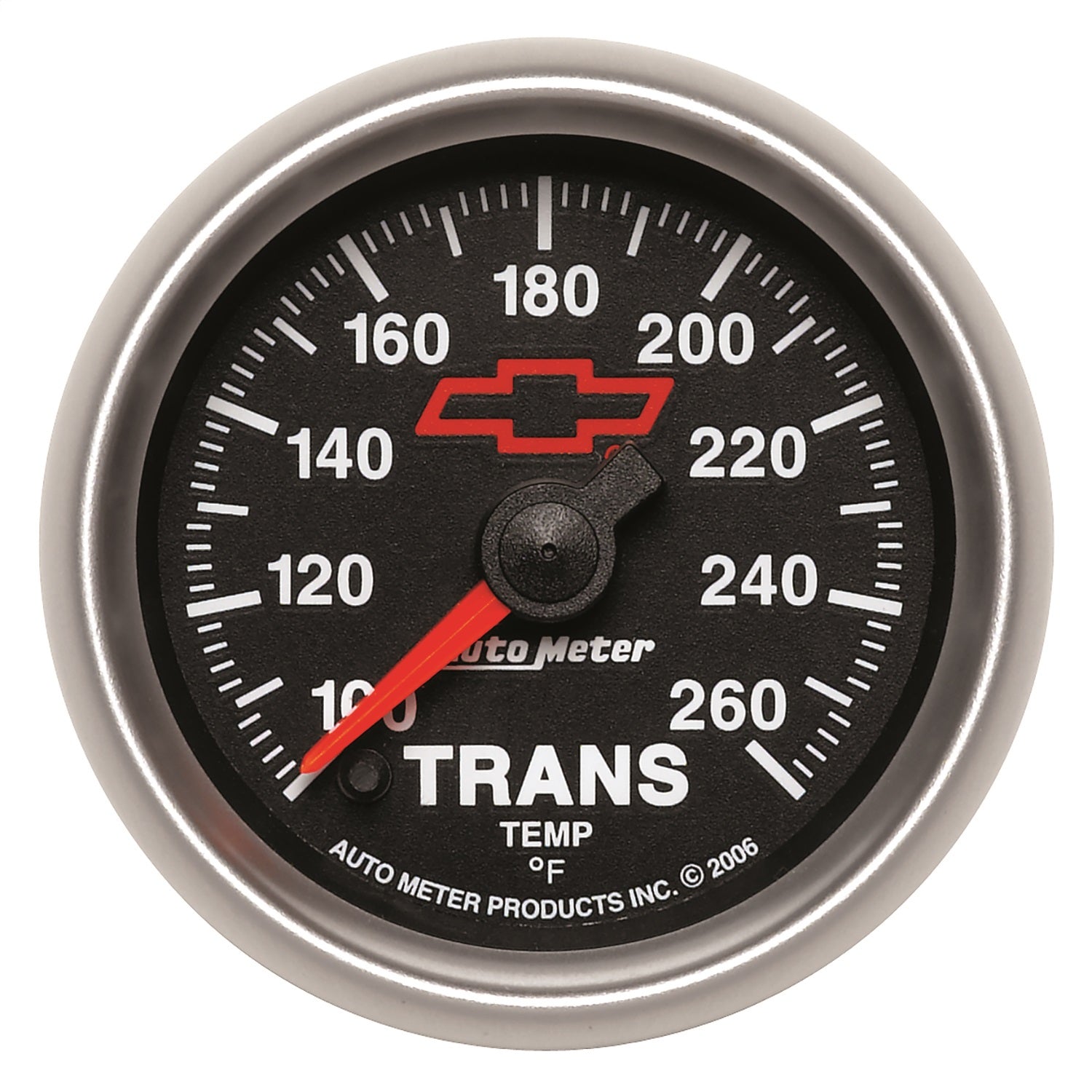 AutoMeter 3657-00406 GAUGE; TRANS. TEMP; 2 1/16in.; 100-260deg.F; DIGITAL STEPPER MOTOR; CHEVY RED BO AutoMeter 3657-00406