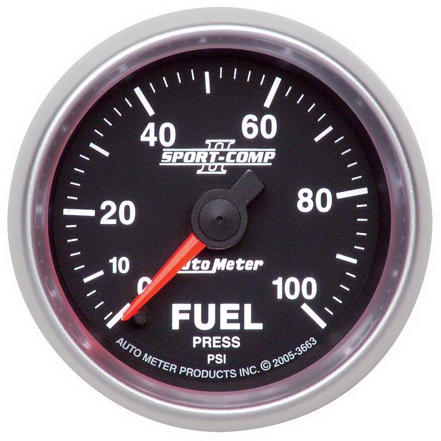 AutoMeter 3663 GAUGE; FUEL PRESSURE; 2 1/16in.; 100PSI; DIGITAL STEPPER MOTOR; SPORT-COMP II AutoMeter 3663
