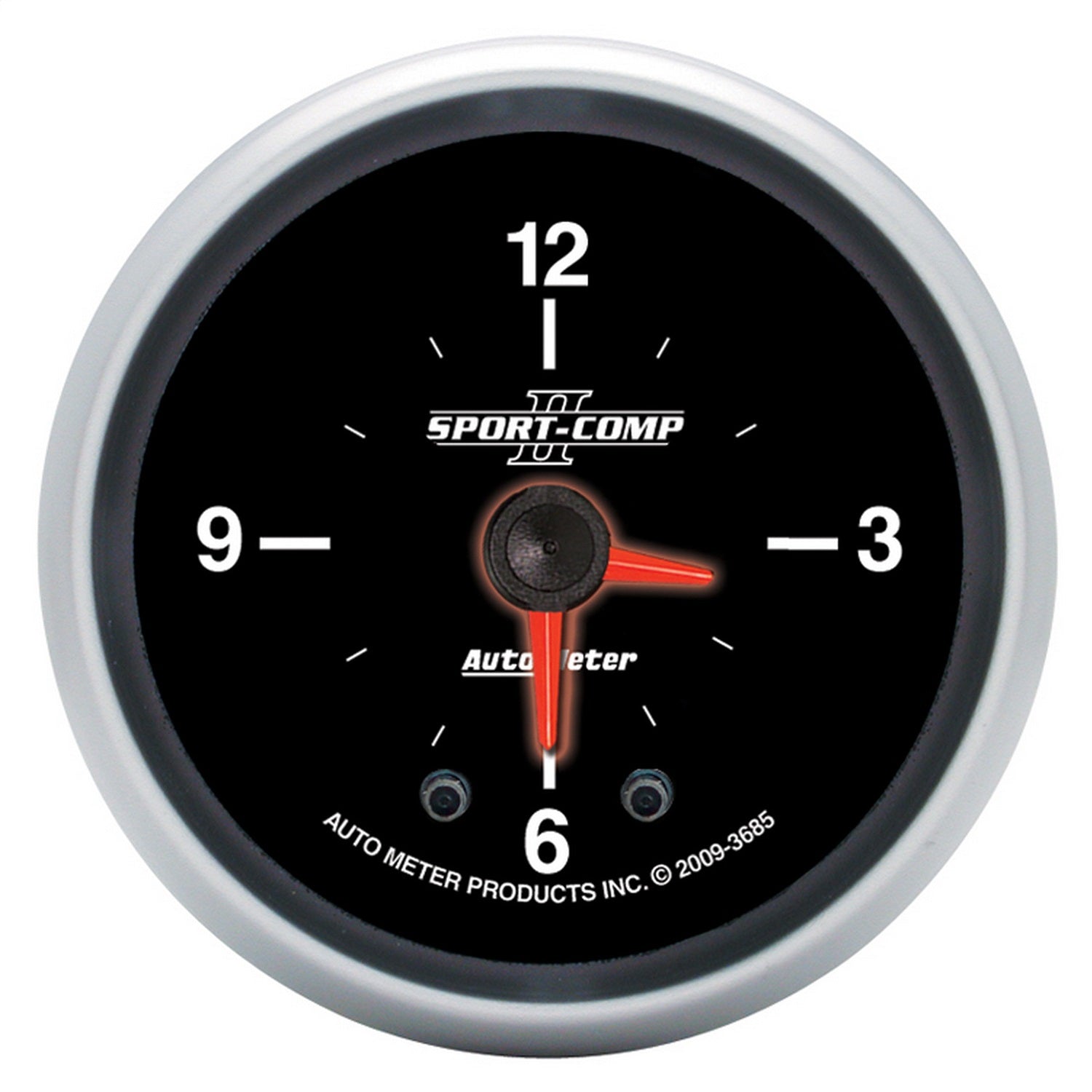 AutoMeter 3685 GAUGE; CLOCK; 2 1/16in.; 12HR; ANALOG; SPORT-COMP II AutoMeter 3685