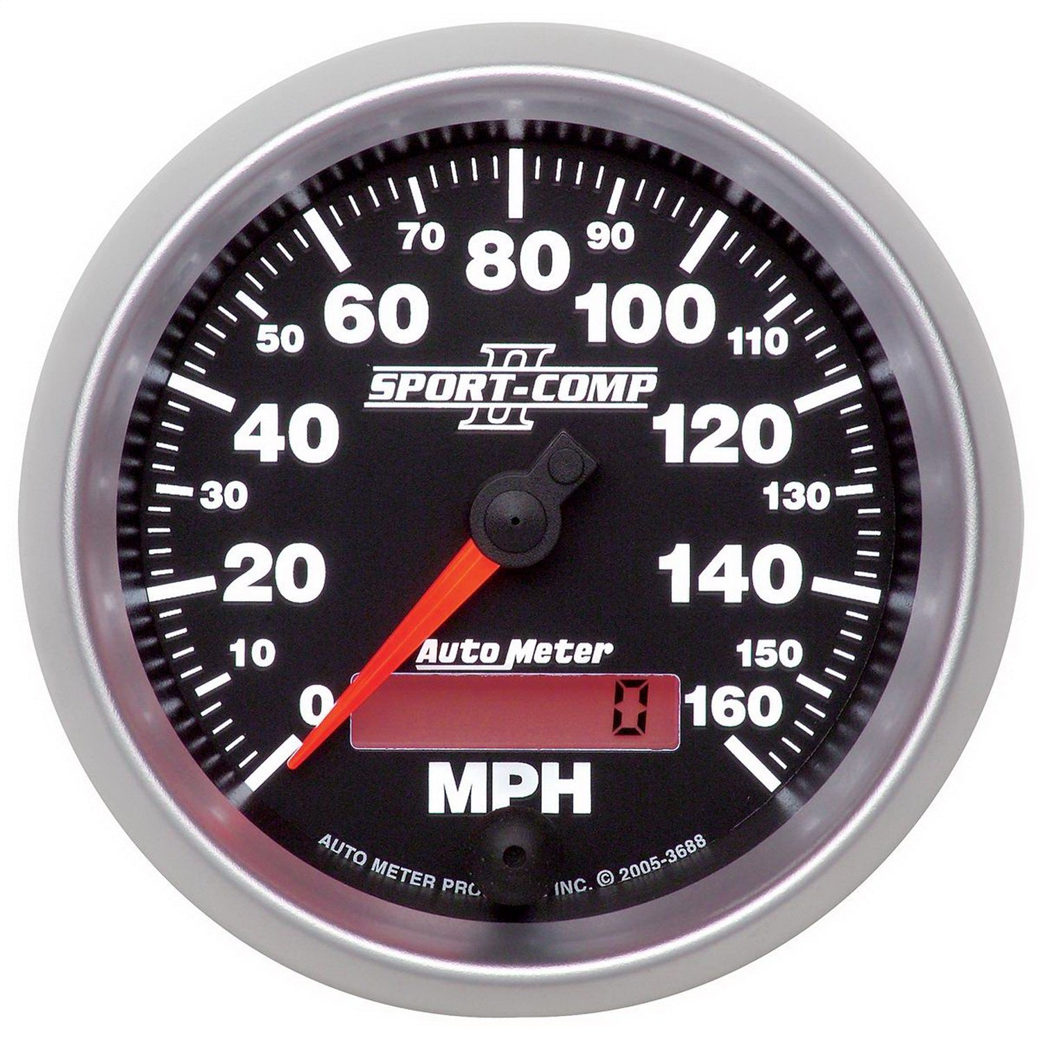 AutoMeter 3688 GAUGE; SPEEDOMETER; 3 3/8in.; 160MPH; ELEC. PROGRAMMABLE; SPORT-COMP II AutoMeter 3688