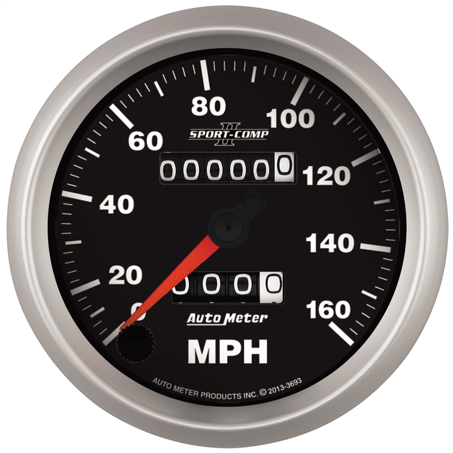 AutoMeter 3693 GAUGE; SPEEDOMETER; 3 3/8in.; 160MPH; MECHANICAL; SPORT-COMP II AutoMeter 3693