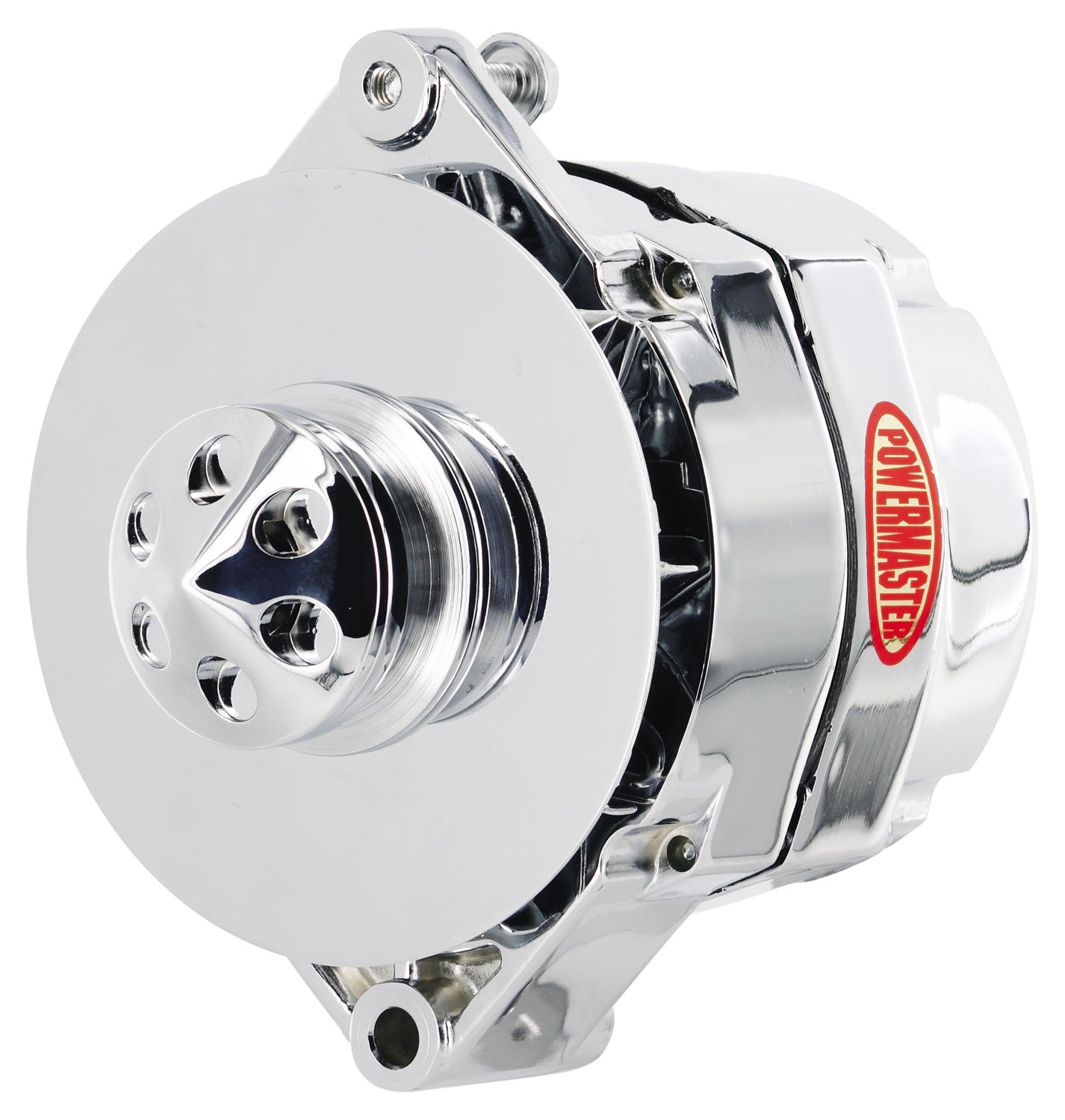 Powermaster Performance 37294 Alternator; 12si; 150 Amp; 100 Idle; 1V; Baffle And Cone; Chrome; Powermaster Performance 37294