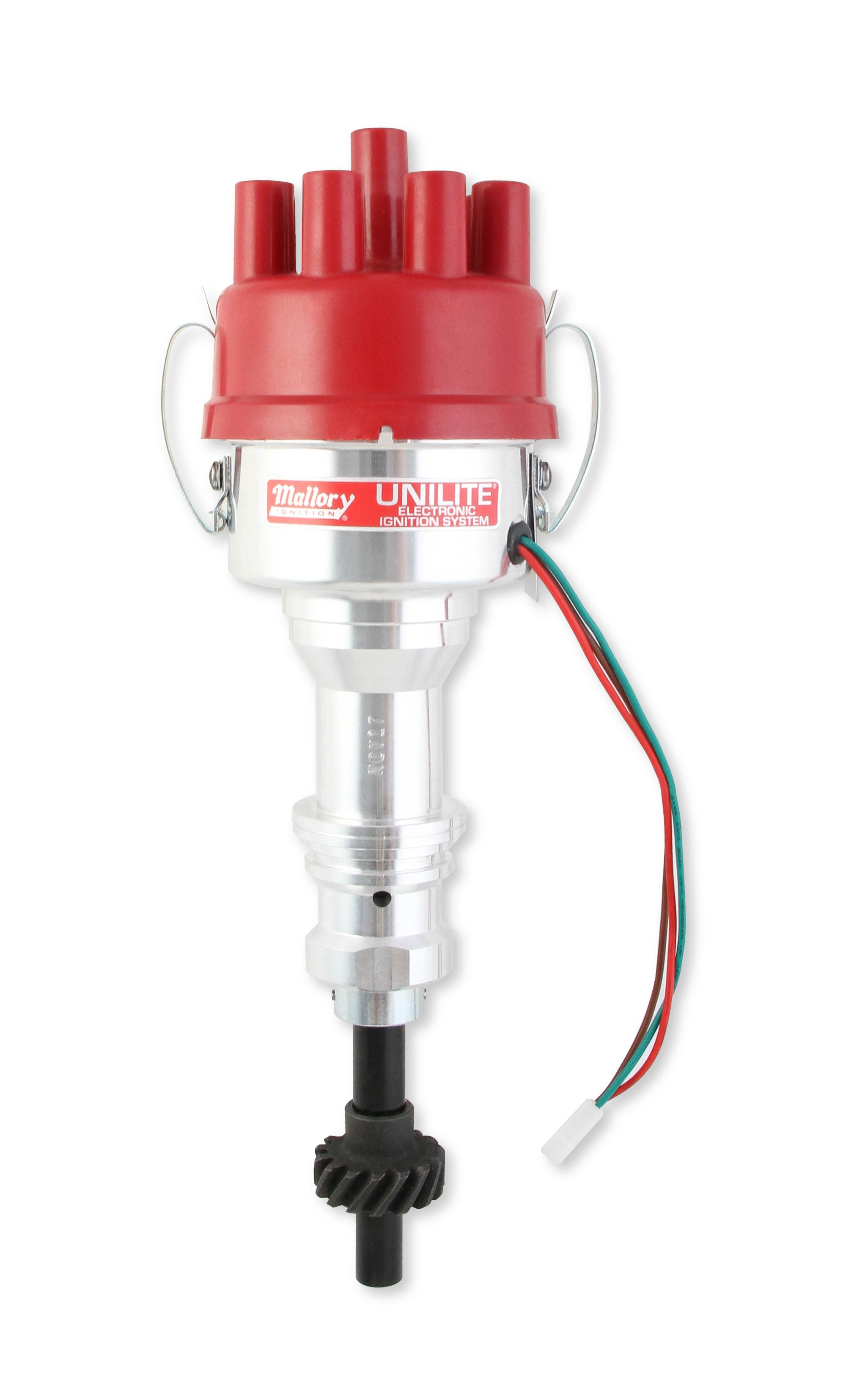 Mallory Unilite Distributor with built-in electronic ignition module.