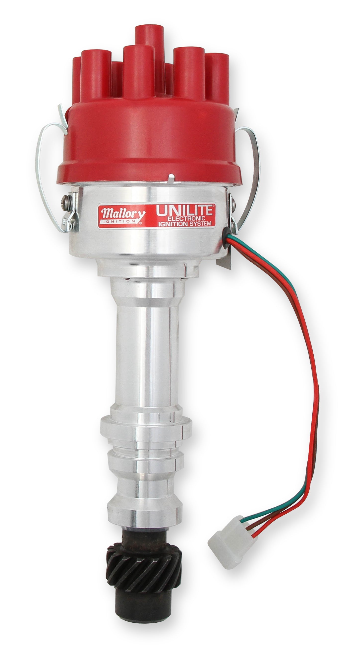 Mallory Unilite Distributor with built-in electronic ignition module.