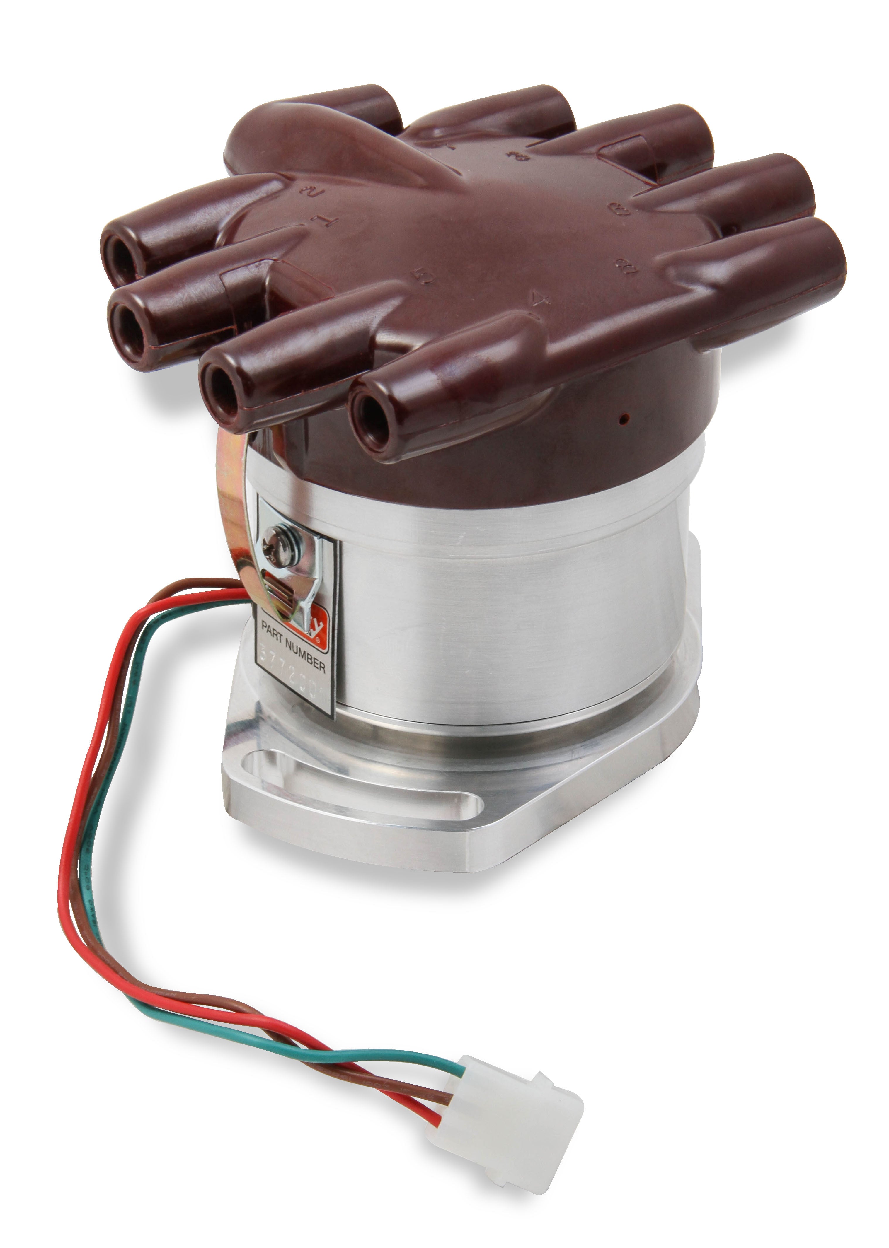 Mallory Unilite Distributor with built-in electronic ignition module.