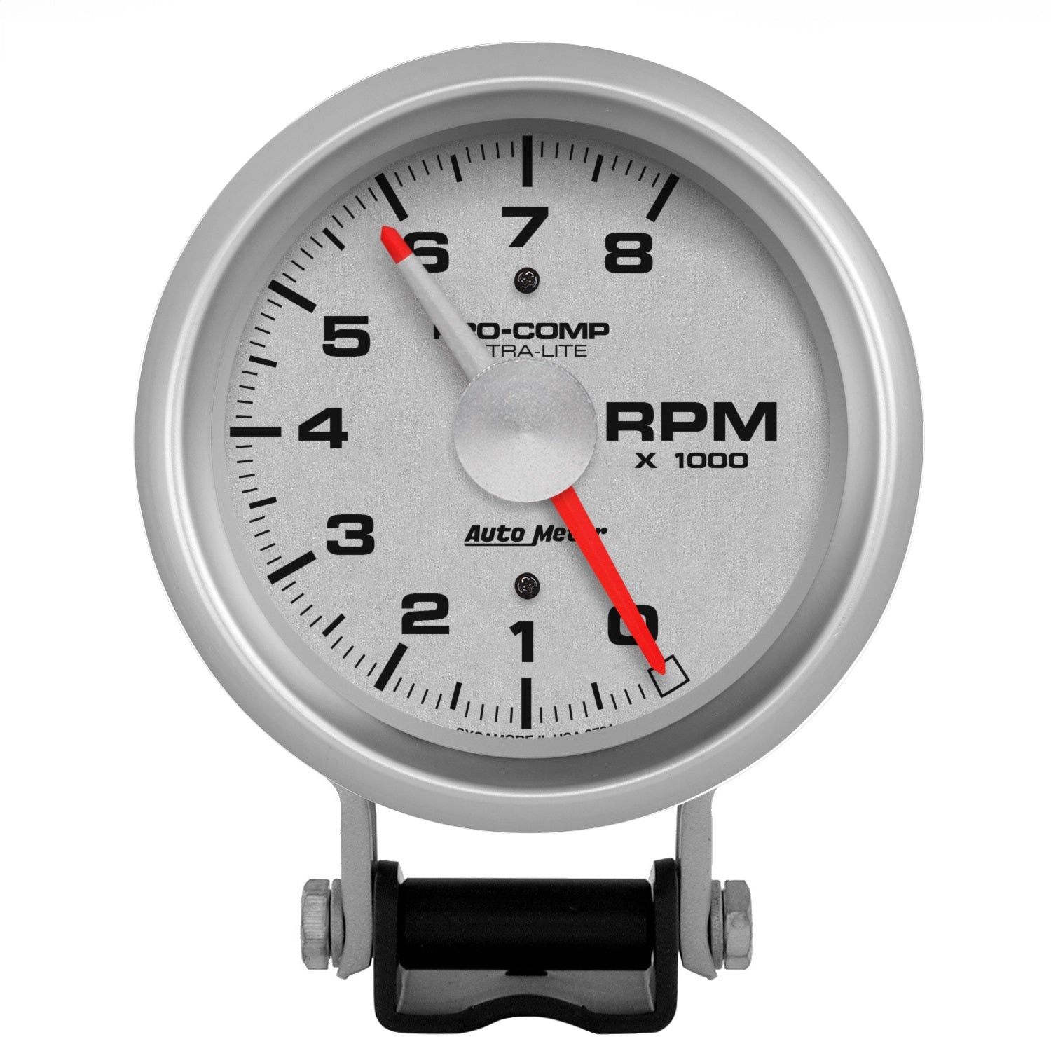 AutoMeter 3781 GAUGE; TACHOMETER; 3 3/4in.; 8K RPM; PEDESTAL W/RED LINE; ULTRA-LITE AutoMeter 3781