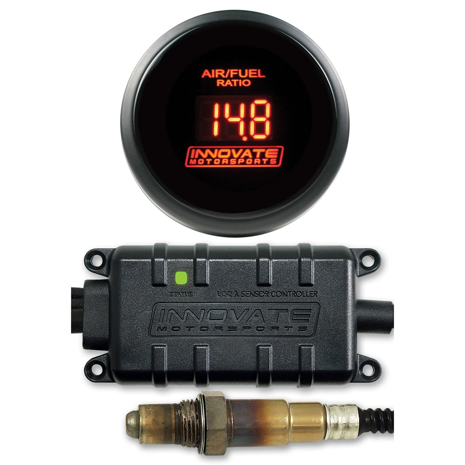 Innovate Motorsports 37960 DB Series Red Wideband Air/Fuel Ratio Gauge Kit; Complete with LC-2 Innovate Motorsports 37960