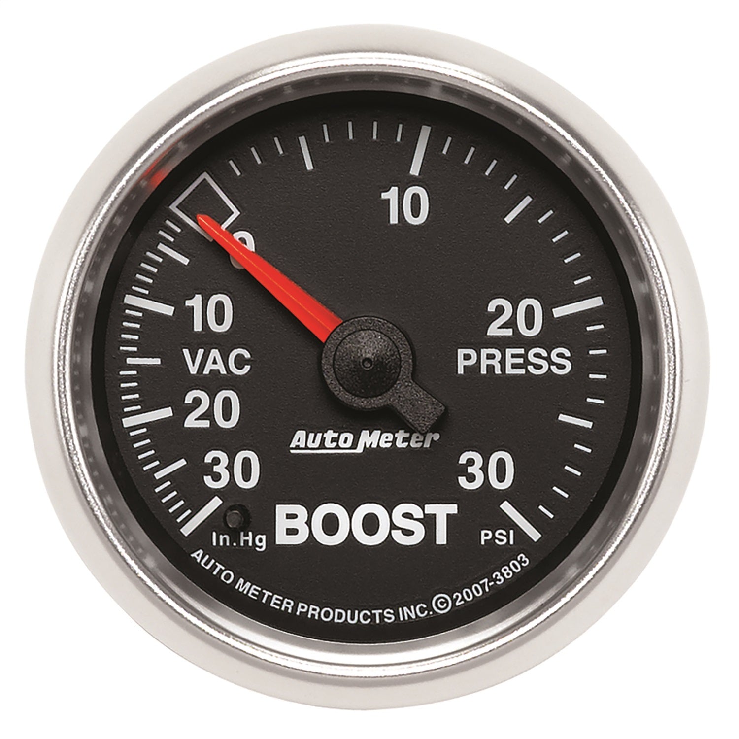 AutoMeter 3803 GAUGE; VAC/BOOST; 2 1/16in.; 30INHG-30PSI; MECHANICAL; GS AutoMeter 3803