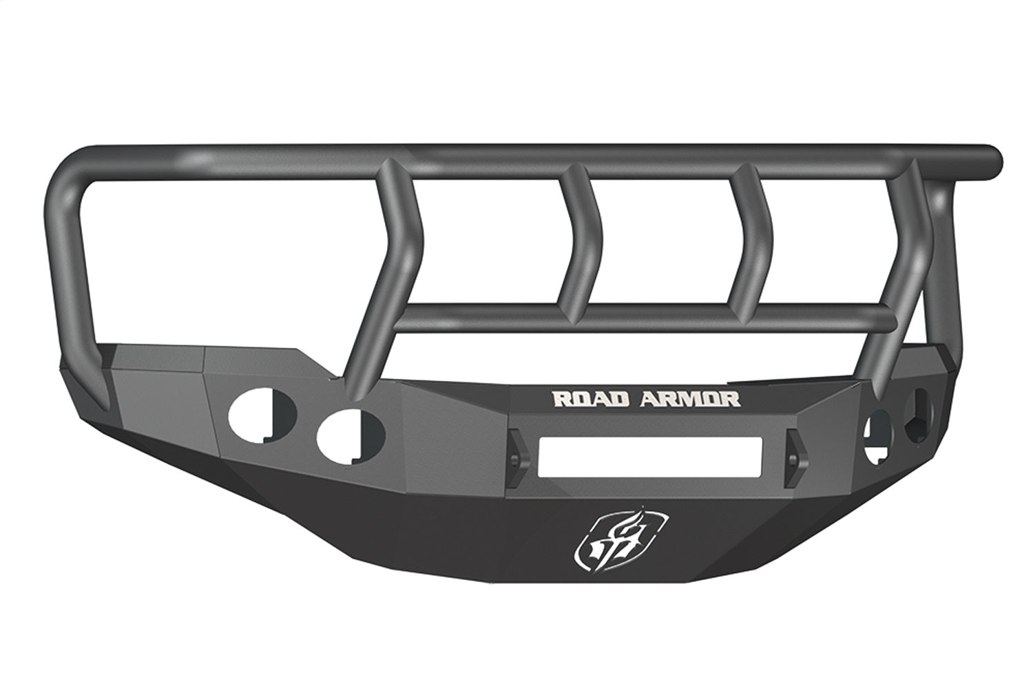 Road Armor 38202B-NW Stealth Non-Winch Front Bumper; Titan II Guard; Satin Black; Road Armor 38202B-NW