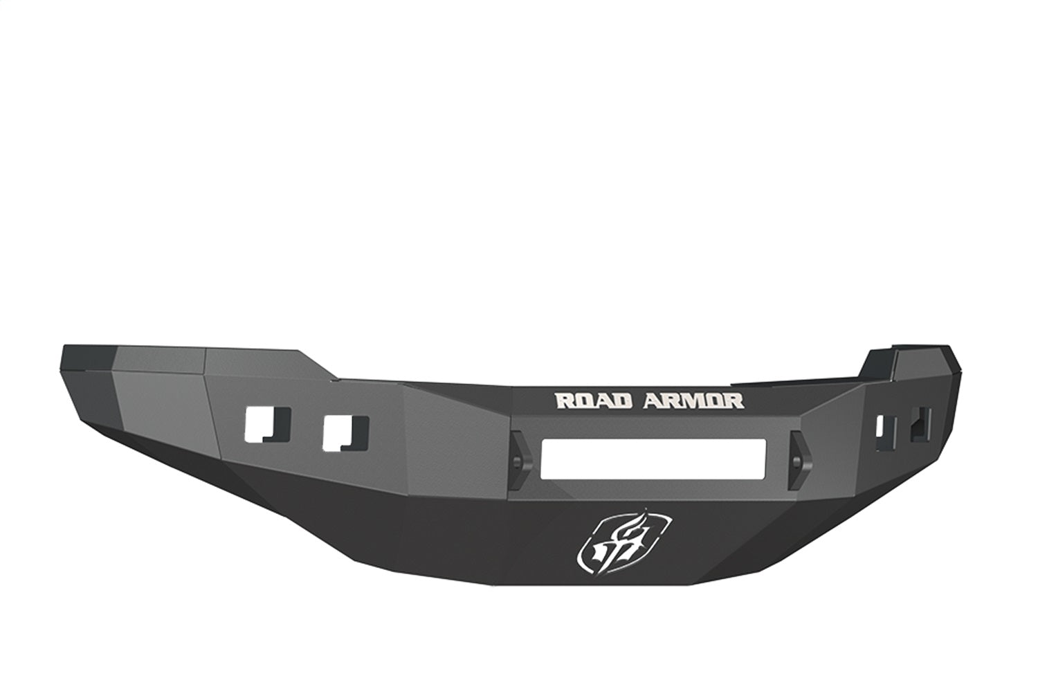 Road Armor 382R0B-NW Stealth Non-Winch Front Bumper; Steel; Satin Black; Square Fog Light Holes; Road Armor 382R0B-NW
