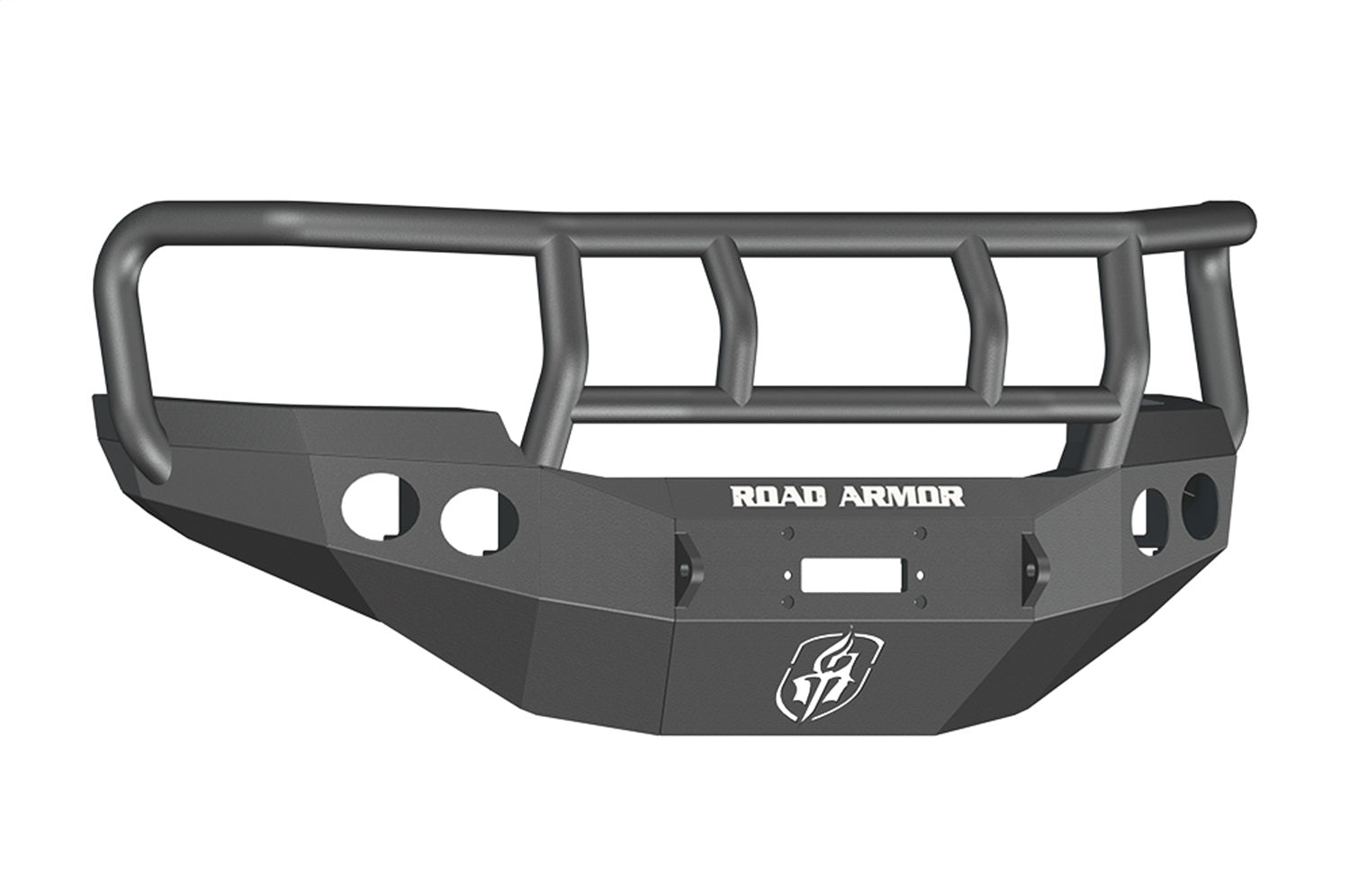 Road Armor 38402B Stealth Winch Front Bumper; Titan II Guard; Satin Black; Road Armor 38402B