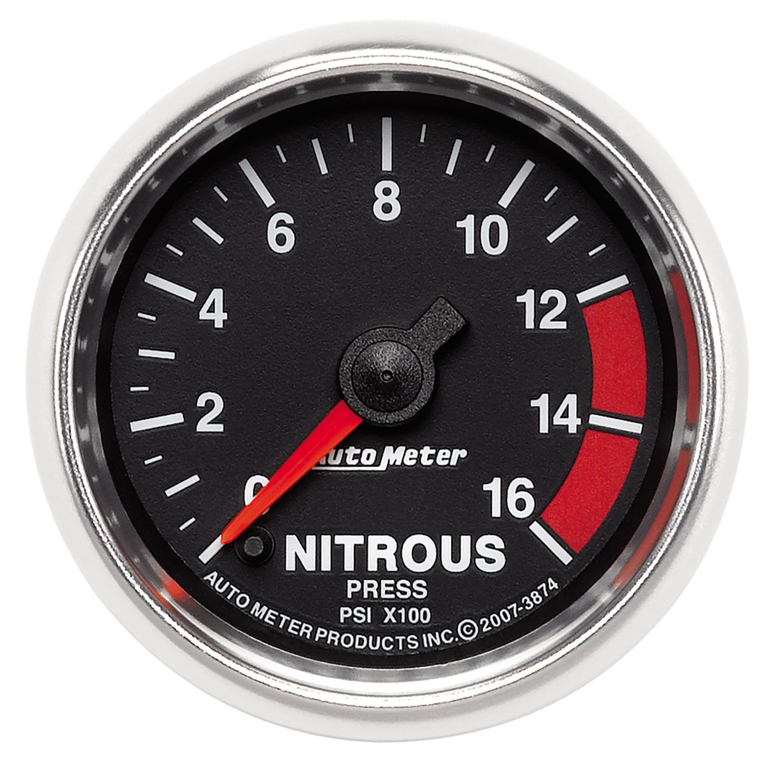 AutoMeter 3874 GAUGE; NITROUS PRESSURE; 2 1/16in.; 1600PSI; DIGITAL STEPPER MOTOR; GS AutoMeter 3874