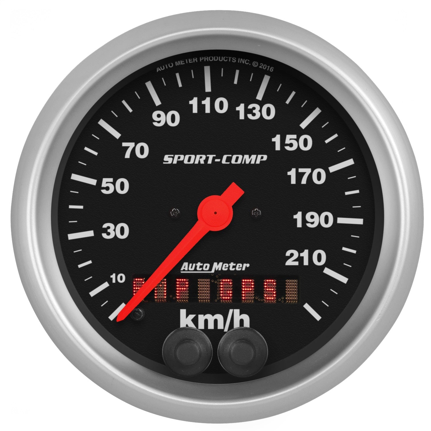 AutoMeter 3982-M GAUGE; SPEEDOMETER; 3 3/8in.; 225KM/H; GPS; SPORT-COMP AutoMeter 3982-M