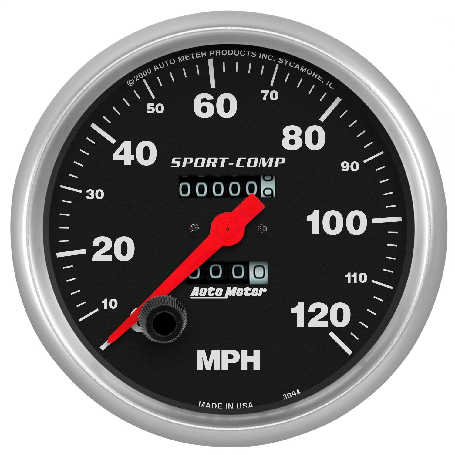 AutoMeter 3994 GAUGE; SPEEDOMETER; 5in.; 120MPH; MECHANICAL; SPORT-COMP AutoMeter 3994