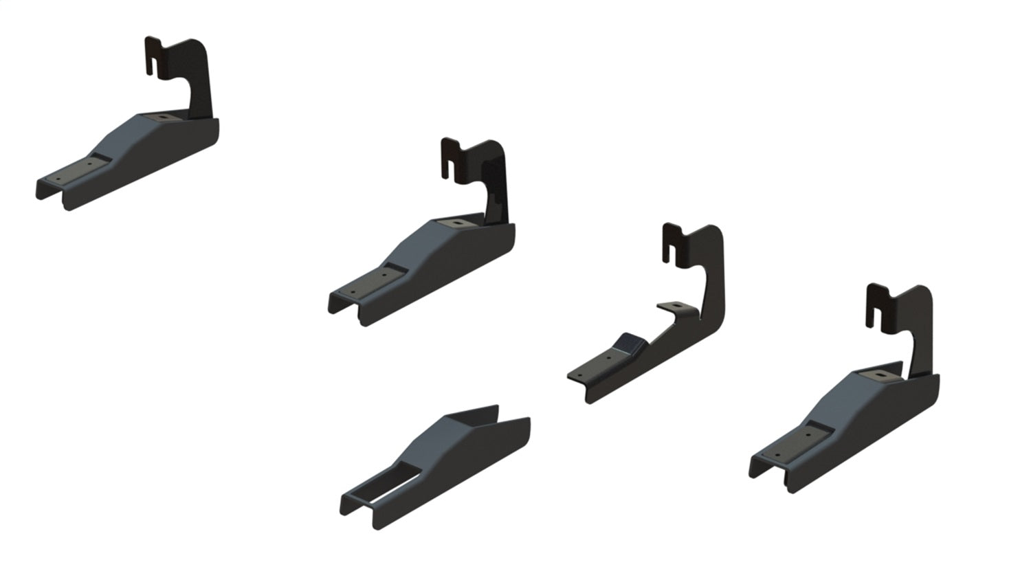 GEM TUBES 400009 T3 Running Board Mounting Bracket; Steel; Black Powder Coat Finish; GEM TUBES 400009