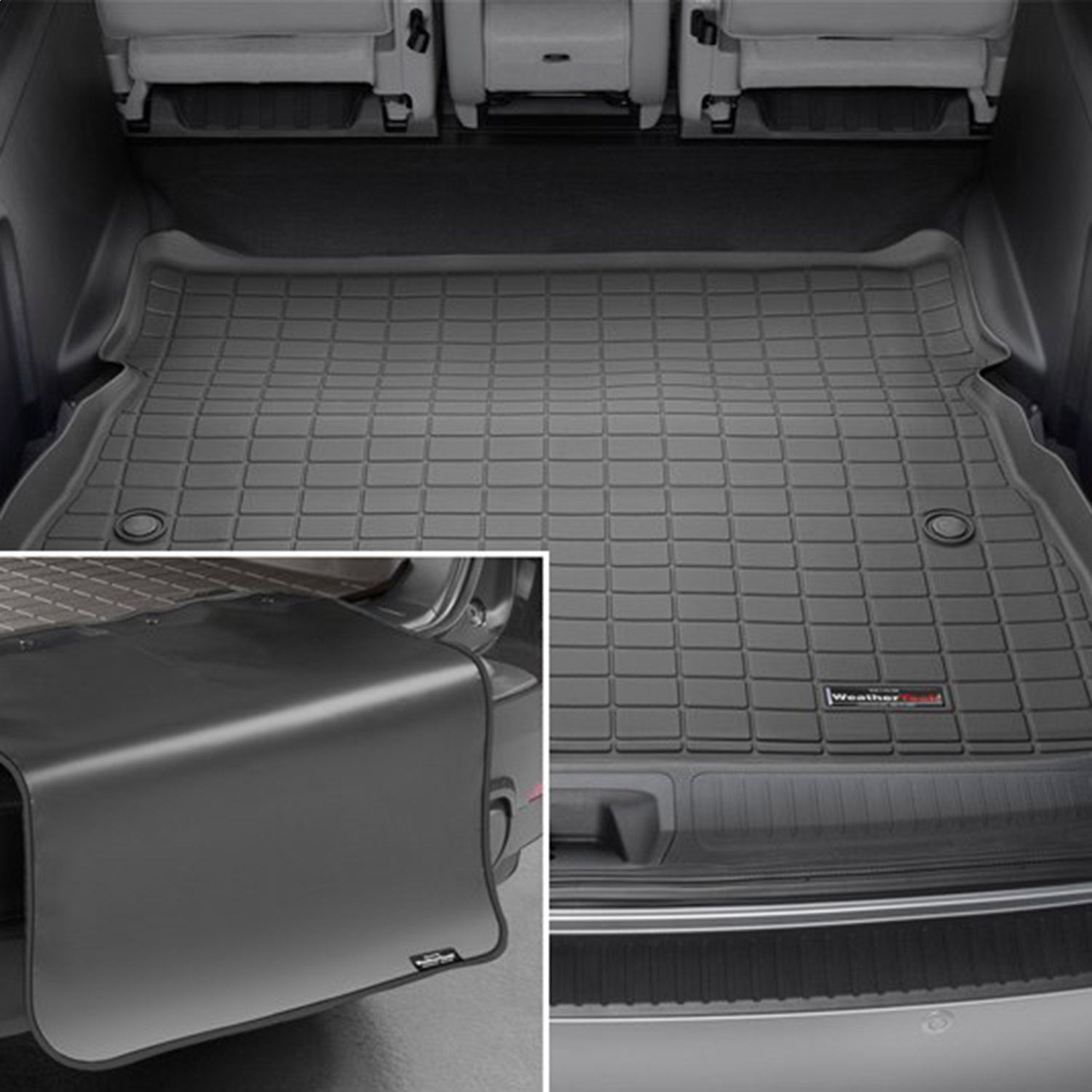 Weathertech 401510IMSK SeatBack Cargo Liner HP w/Bumper Protector; Black; Behind 2nd Row Seating; Weathertech 401510IMSK