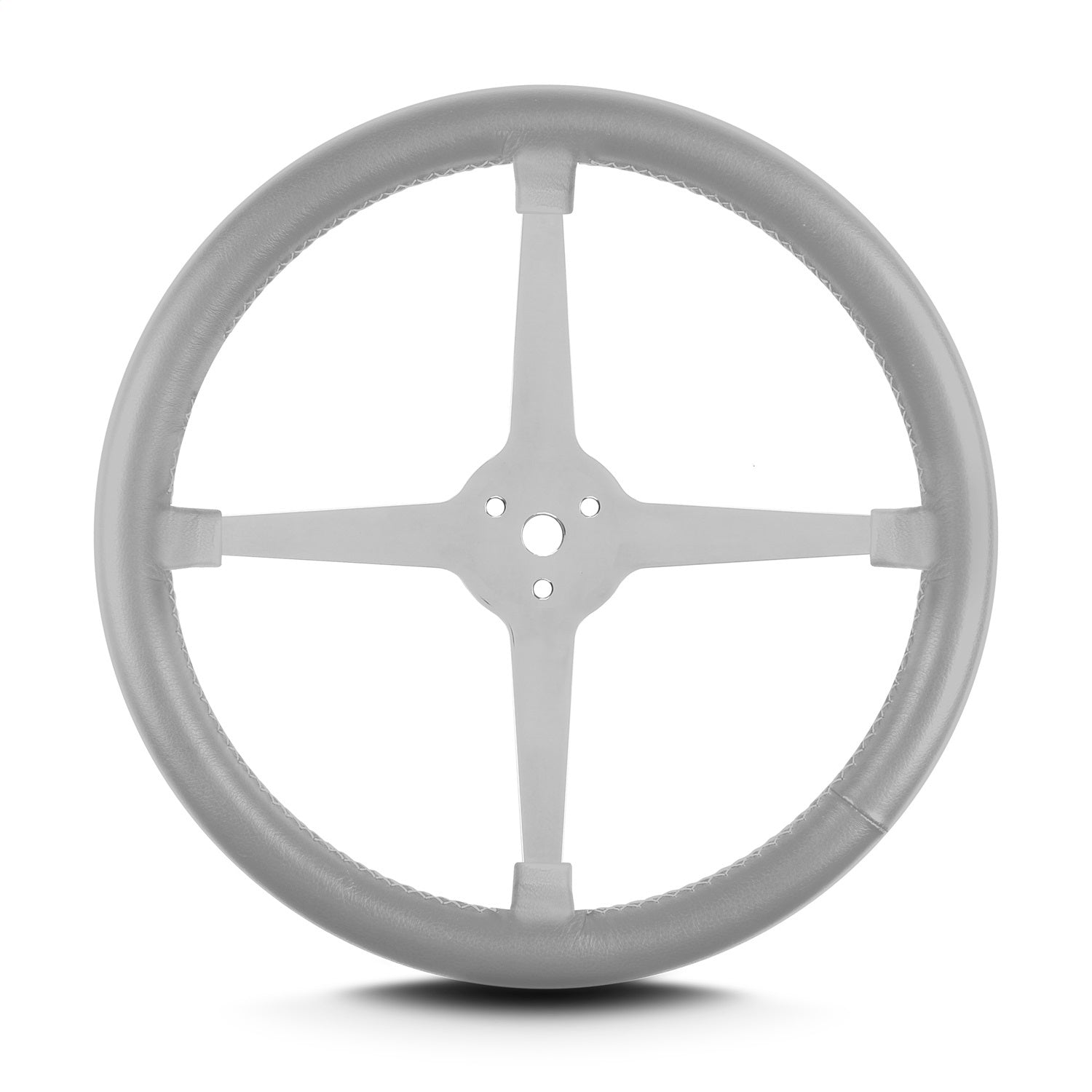 Lokar 40407 Lecarra Lake Steering Wheel; Light Grey; Polished 4 Spokes; Lokar 40407