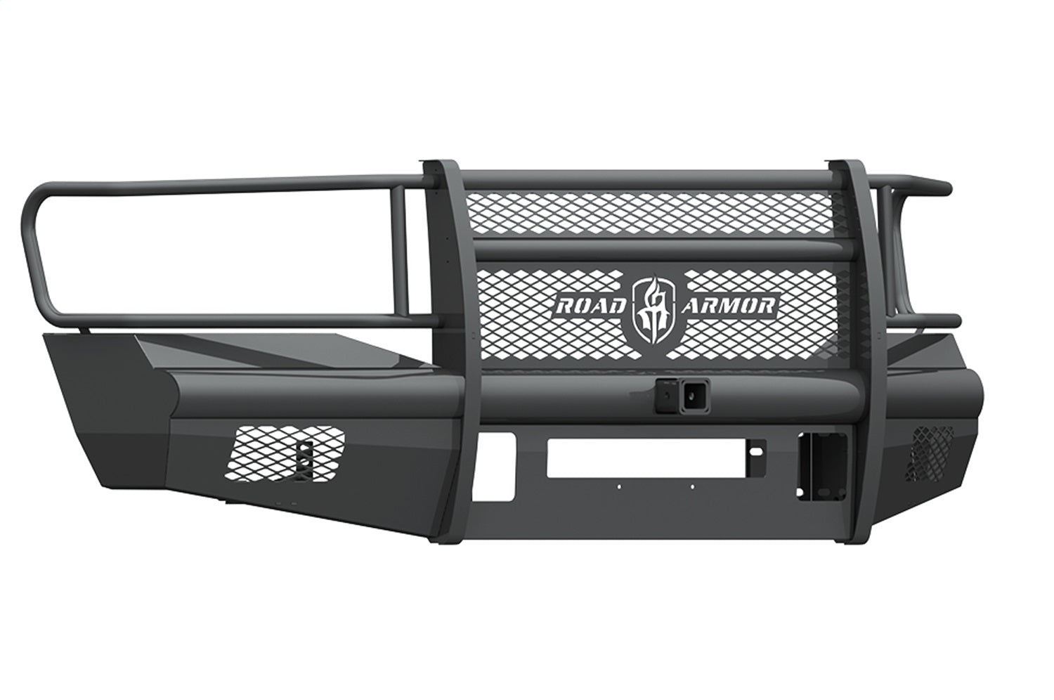 Road Armor 406VF26B Vaquero Non-Winch Front Bumper; Full Guard; 2 in. Receiver; Satin Black; Road Armor 406VF26B