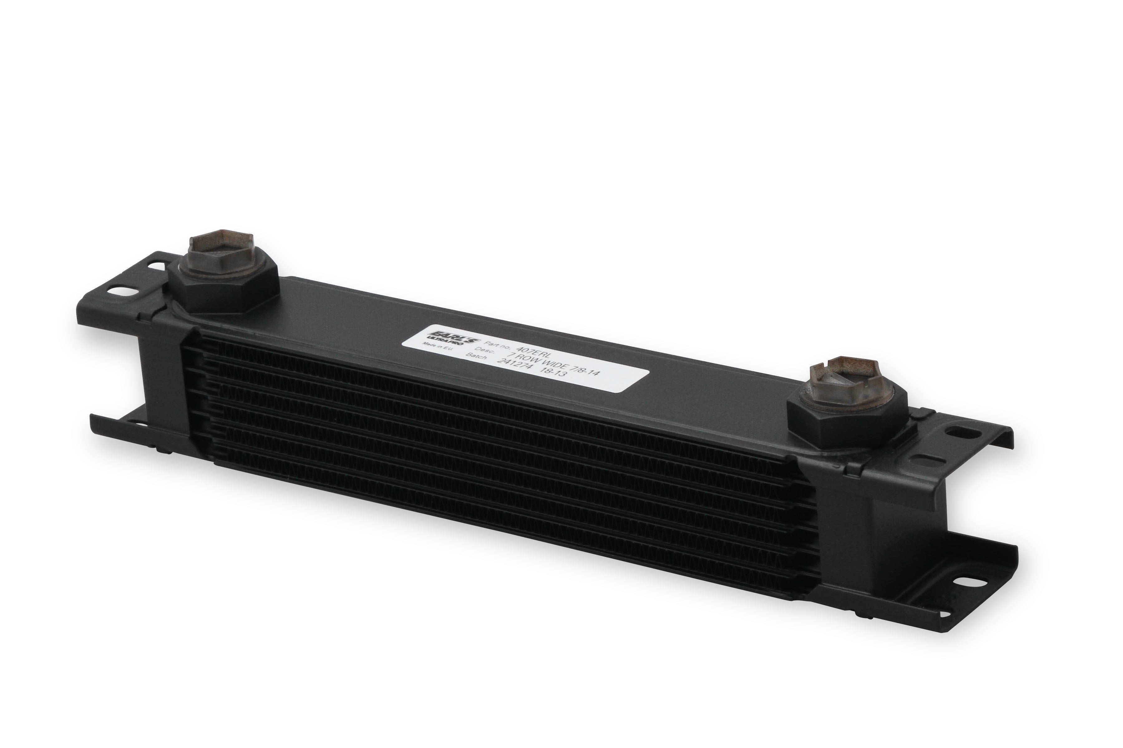 Earl's UltraPro Oil Cooler - Black, 7 Rows, Wide, 10 O-Ring Boss Female Ports