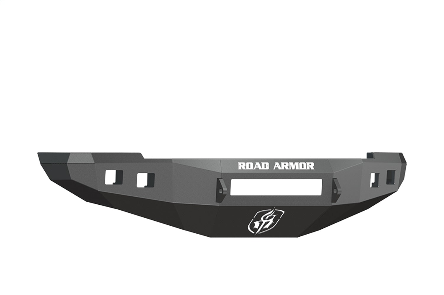 Road Armor 408R0B-NW Stealth Non-Winch Front Bumper; Steel; Satin Black; Square Fog Light Holes; Road Armor 408R0B-NW