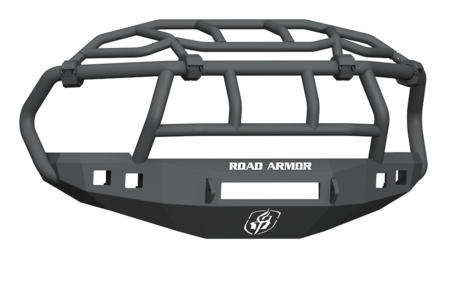 Road Armor 408R3B-NW Stealth Non-Winch Front Bumper; Titan II Guard; Texture Black; Road Armor 408R3B-NW