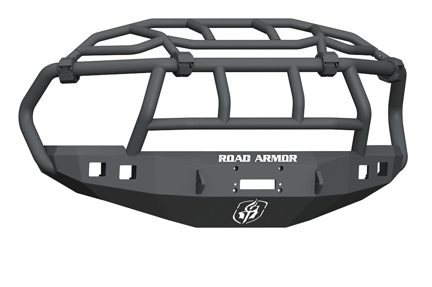 Road Armor 408R3B Stealth Winch Front Bumper; Titan II Guard; Texture Black; Road Armor 408R3B