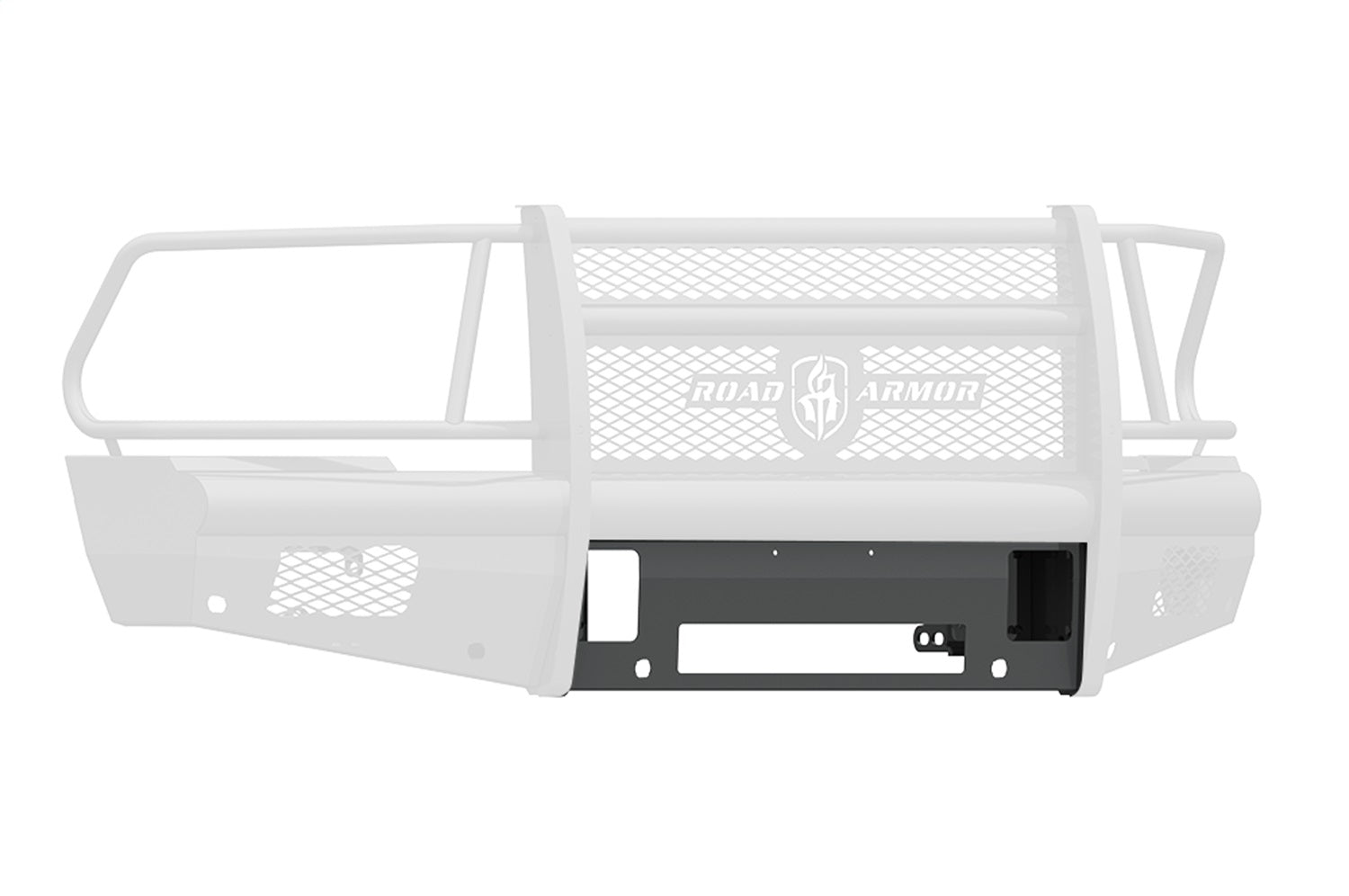 Road Armor 410V-NWP Vaquero Replacement Winch Mount Cover; Front; Satin Black; Road Armor 410V-NWP