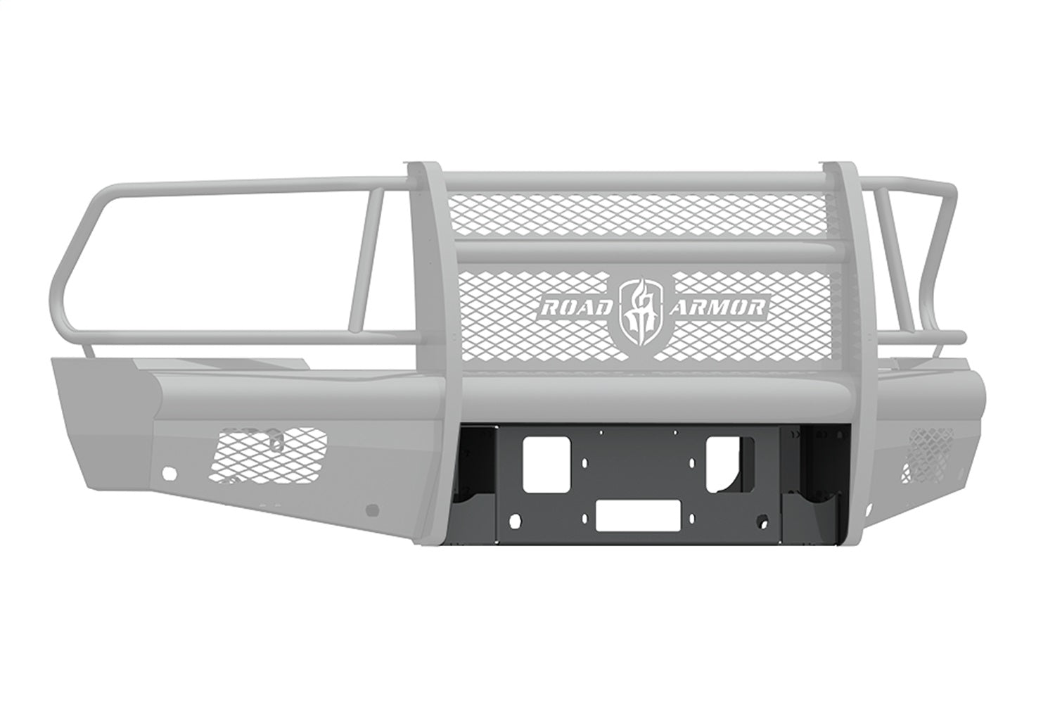 Road Armor 410V-WP Vaquero Winch Plates; Front; Steel; Satin Black; Road Armor 410V-WP
