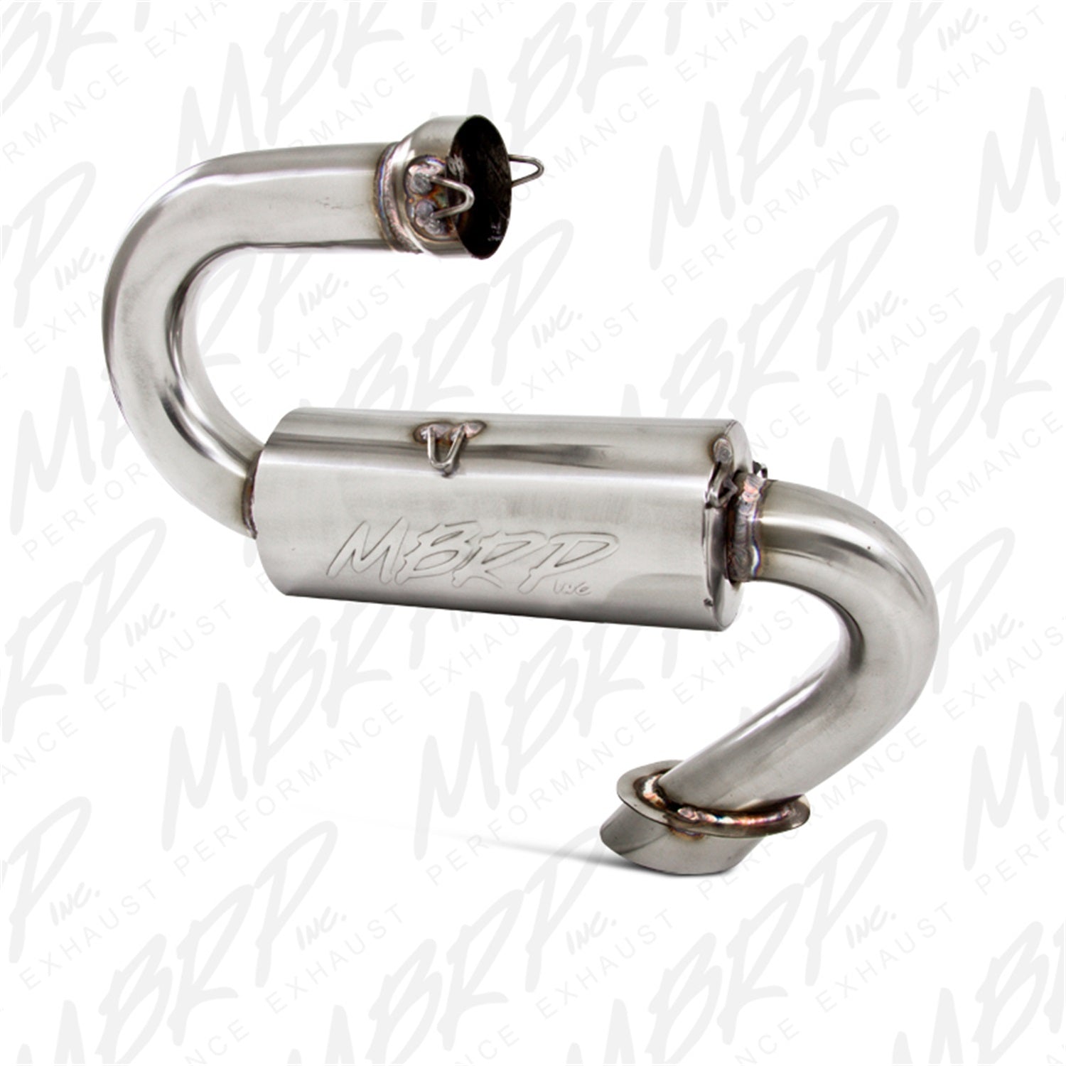 MBRP Exhaust 4110210 Snowmobile Race Exhaust; 4 in. Dia.; 304 Stainless Steel; MBRP Exhaust 4110210