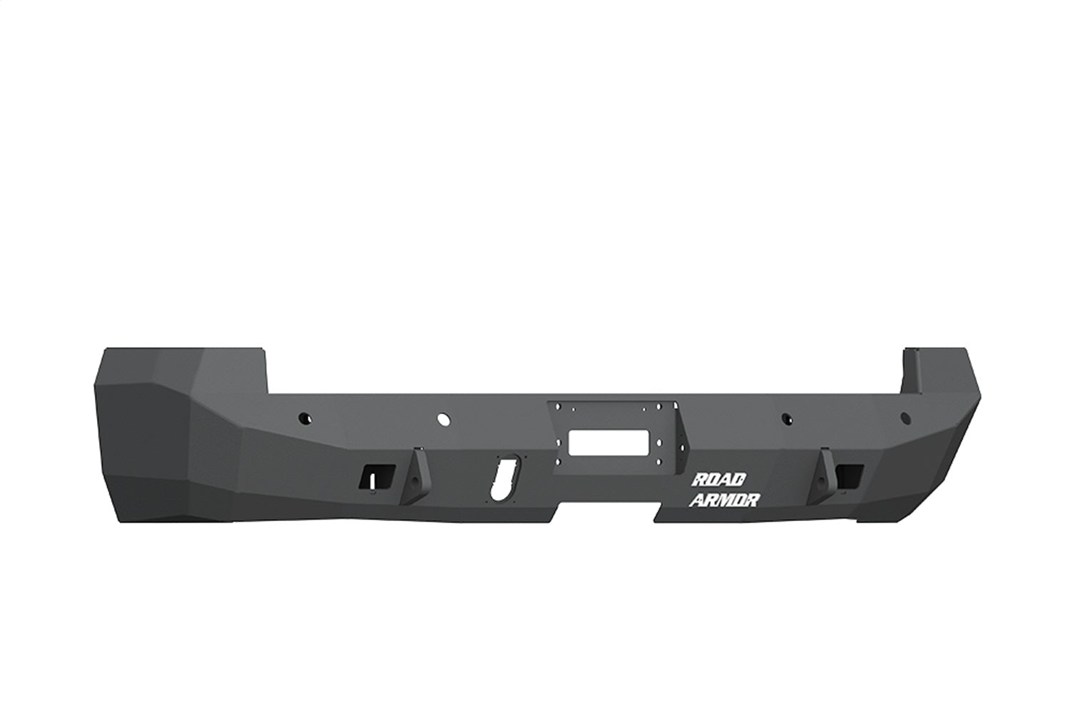 Road Armor 412S0B Stealth Winch Rear Bumper; w/Sensor Holes; Steel; Satin Black; Road Armor 412S0B