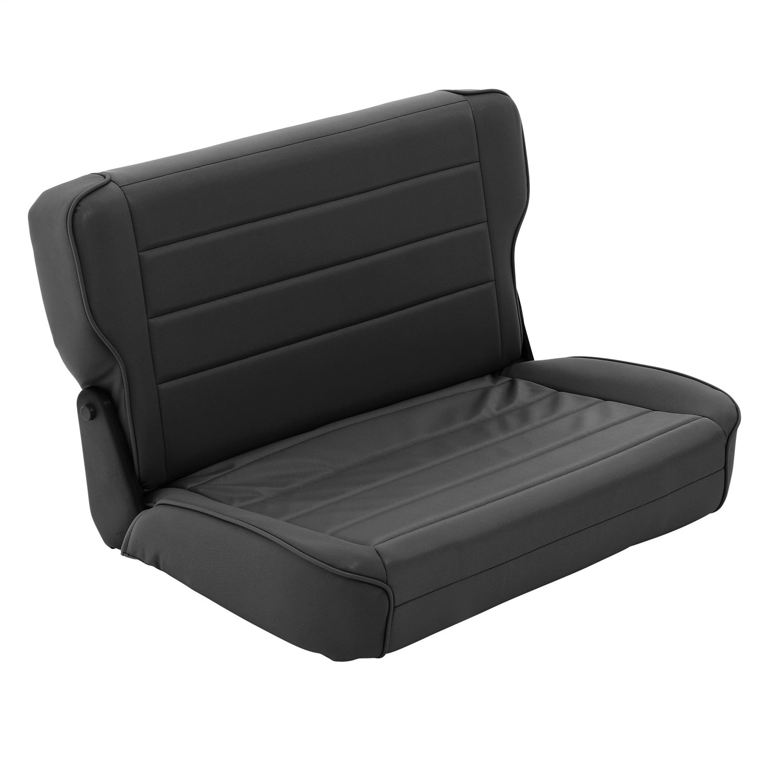 Fold And Tumble Seat; Denim Black; Rear; No Drilling Installation; Smittybilt 41315