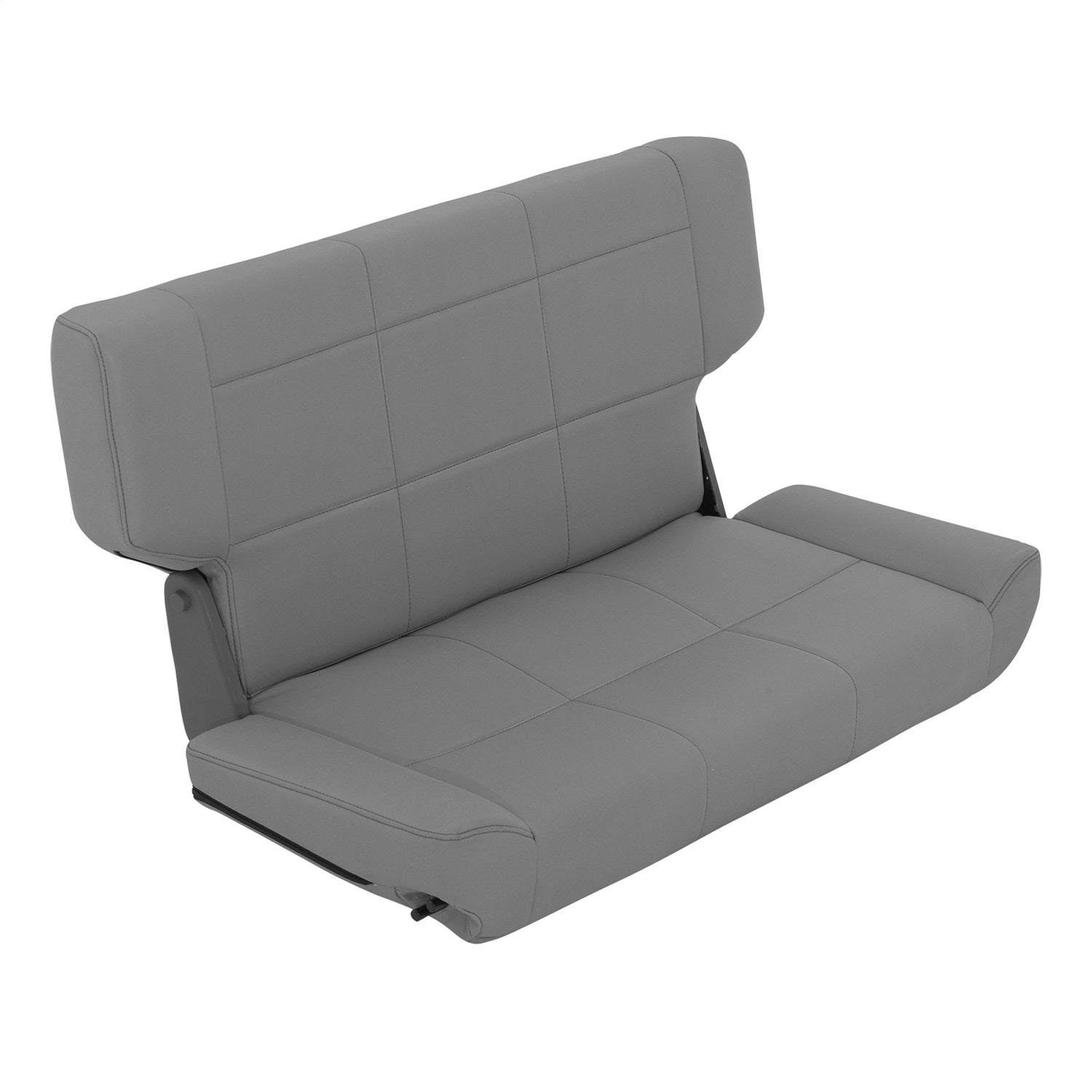 Fold And Tumble Seat; Denim Gray; Rear; No Drilling Installation; Smittybilt 41511