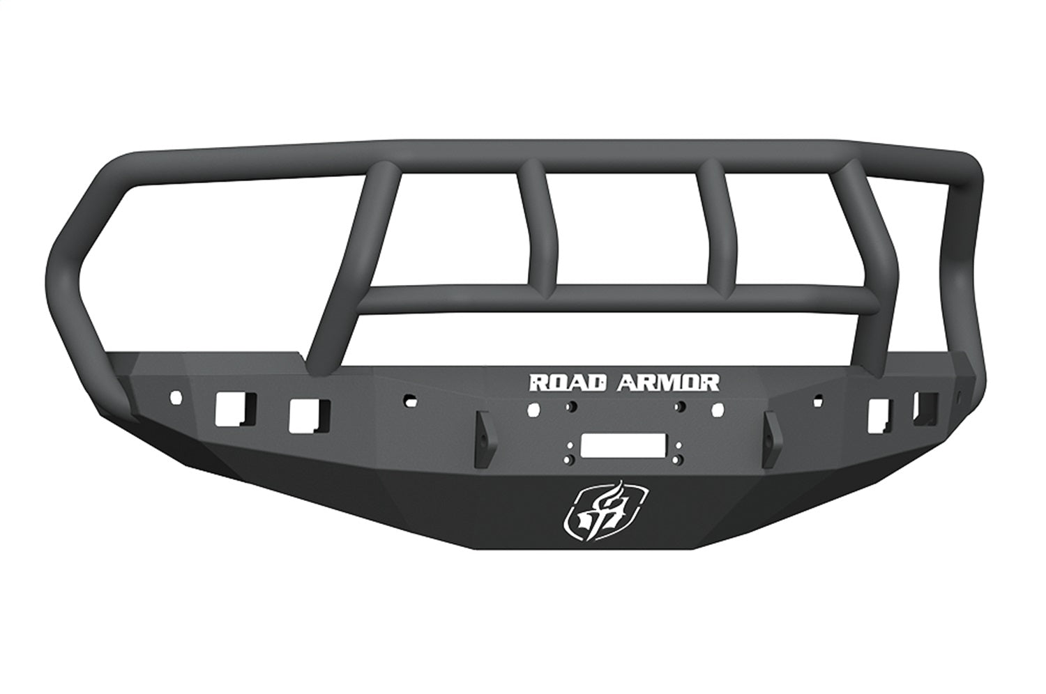 Road Armor 4162F2B Stealth Winch Front Bumper; Titan II Guard; 6 Sensor Holes; Satin Black; Road Armor 4162F2B