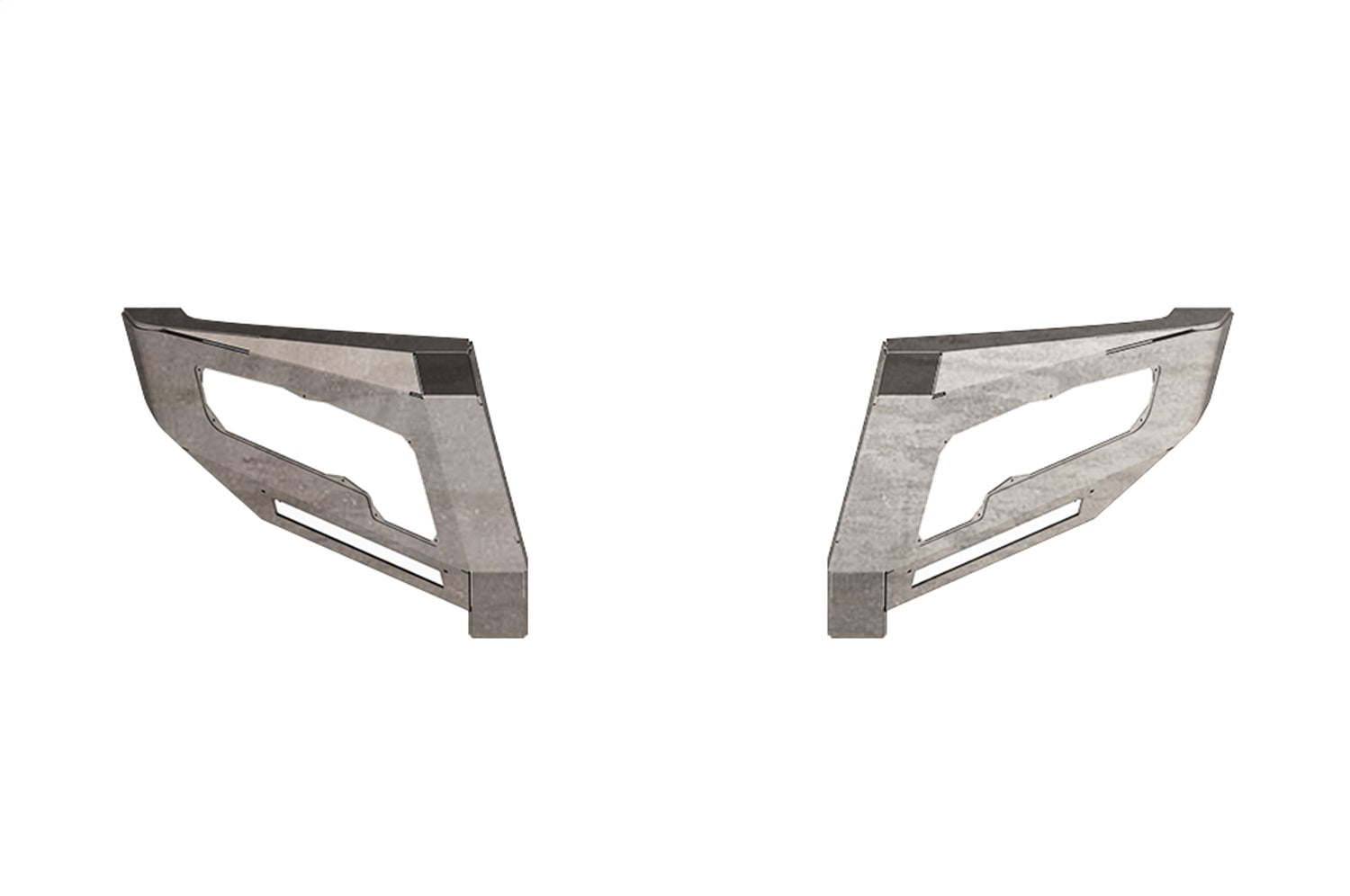 Road Armor 4164DF1 Identity Front Bumper Components; Wide End Pods; Raw Steel; Road Armor 4164DF1