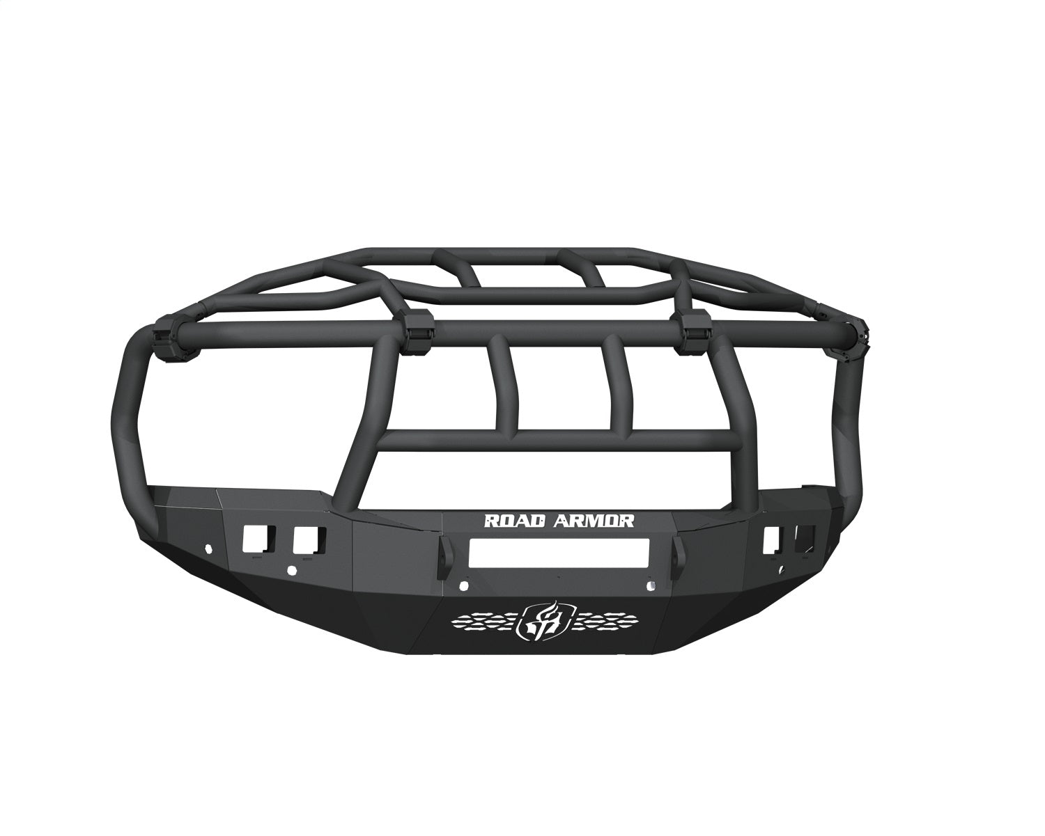 Road Armor 4192F6B-NW Stealth Non-Winch Front Bumper; Titan Guard; Texture Black; w/Intimitador Guard; Road Armor 4192F6B-NW