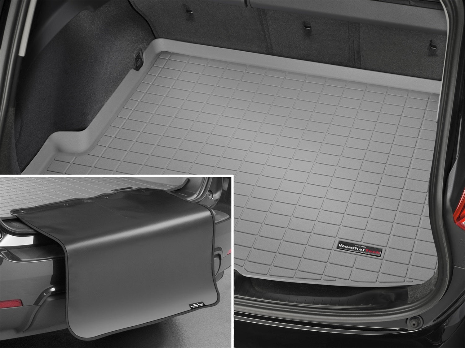 Weathertech 421872SK Cargo Liner w/Bumper Protector; Gray; Behind 3rd Row Seating; Weathertech 421872SK