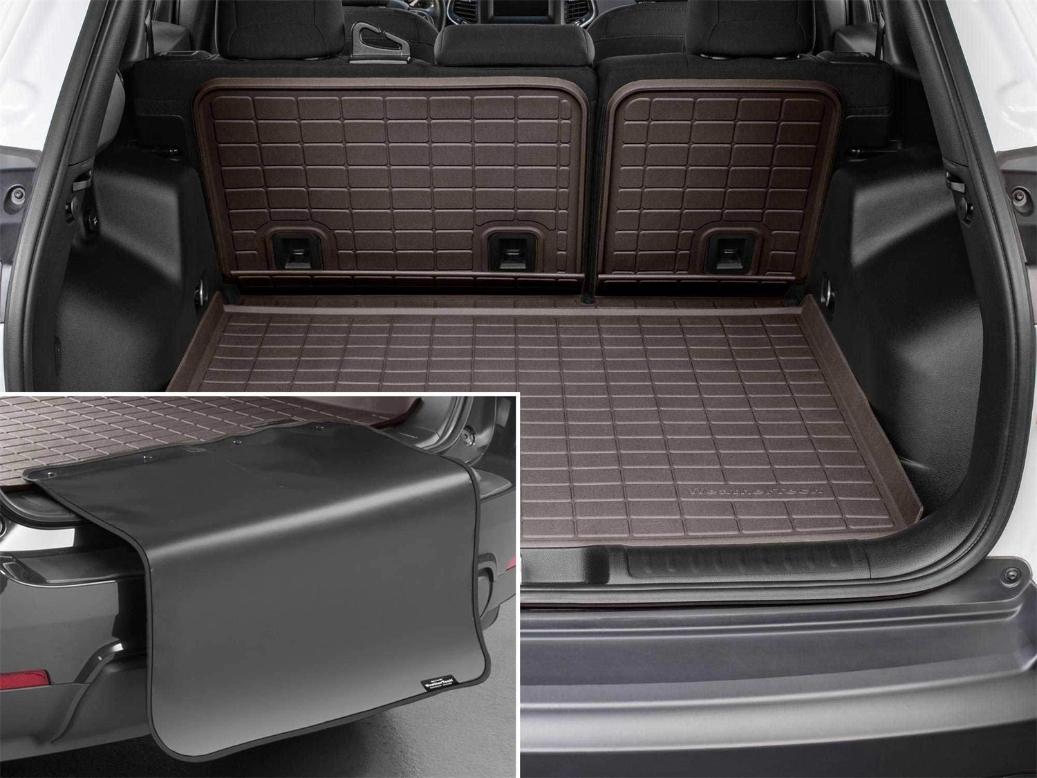 Weathertech 431716IMSK SeatBack Cargo Liner HP w/Bumper Protector; Cocoa; Behind 3rd Row Seating; Weathertech 431716IMSK