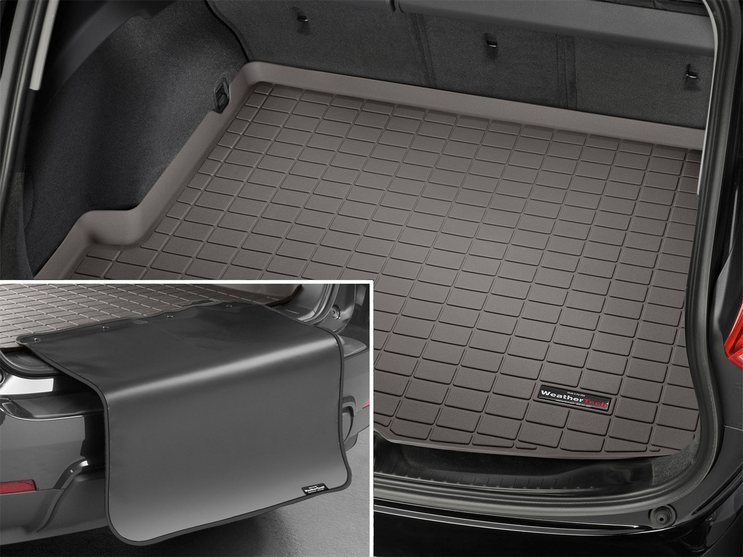 Weathertech 431872SK Cargo Liner w/Bumper Protector; Cocoa; Behind 3rd Row Seating; Weathertech 431872SK