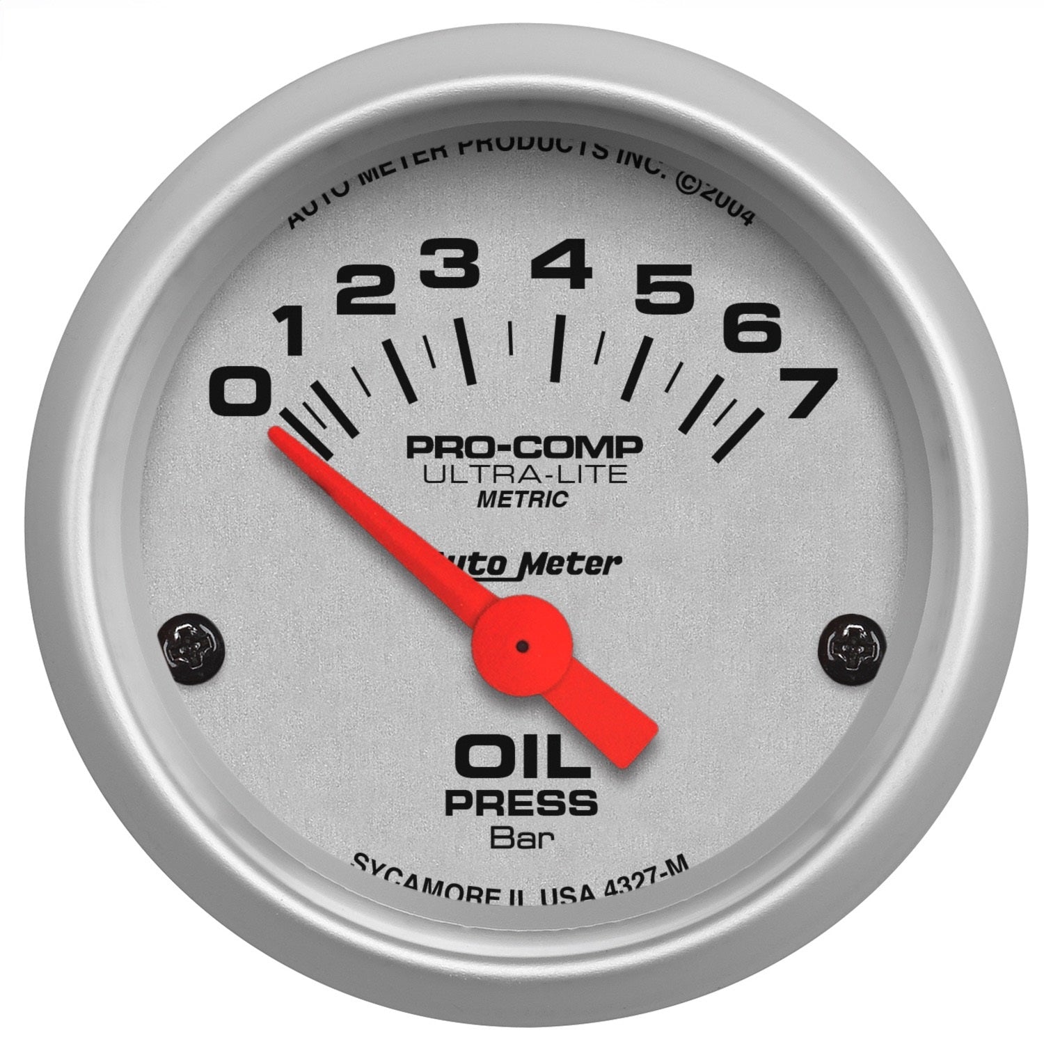 AutoMeter 4327-M GAUGE; OIL PRESSURE; 2 1/16in.; 7 BAR; ELECTRIC; ULTRA-LITE AutoMeter 4327-M