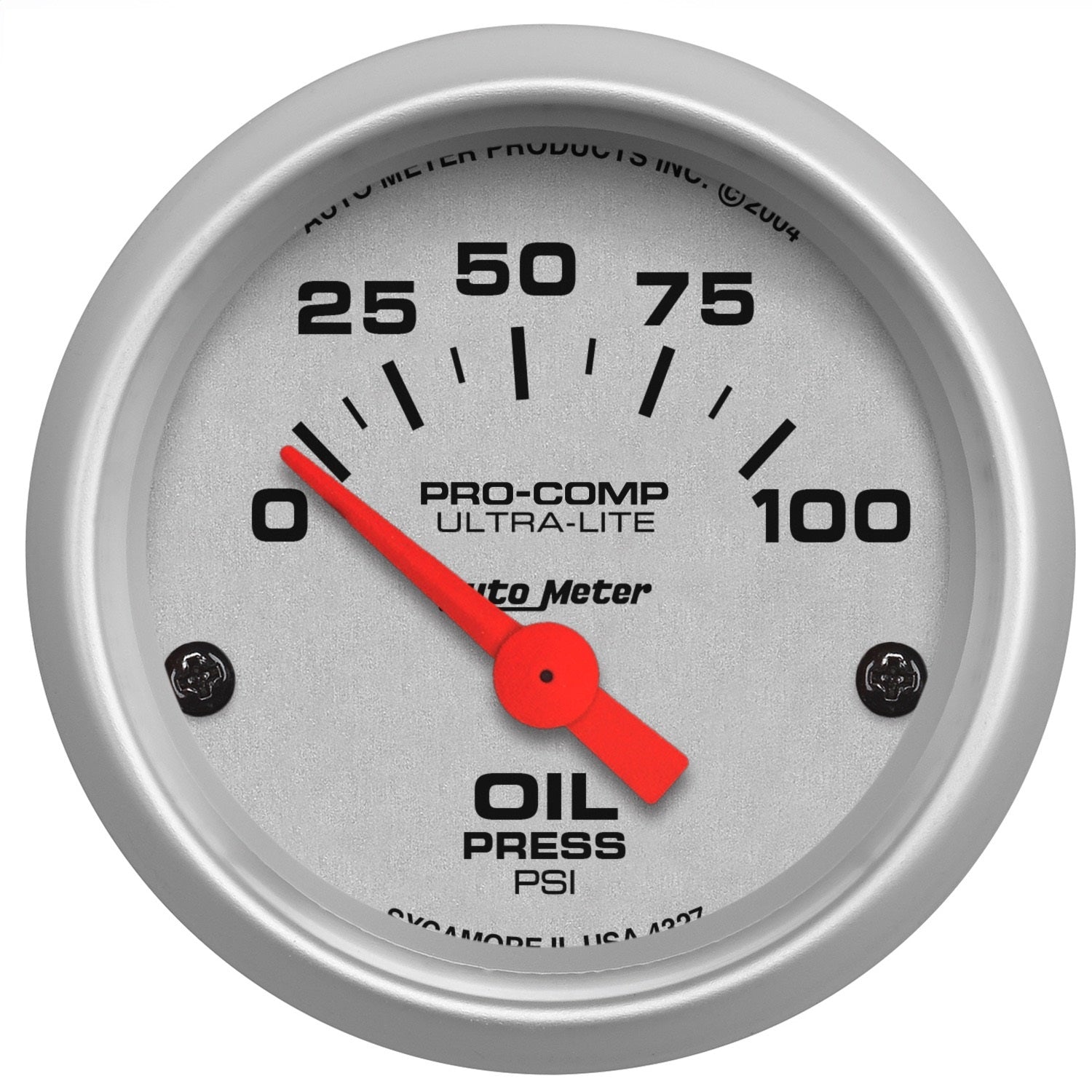 AutoMeter 4327 GAUGE; OIL PRESSURE; 2 1/16in.; 100PSI; ELECTRIC; ULTRA-LITE AutoMeter 4327