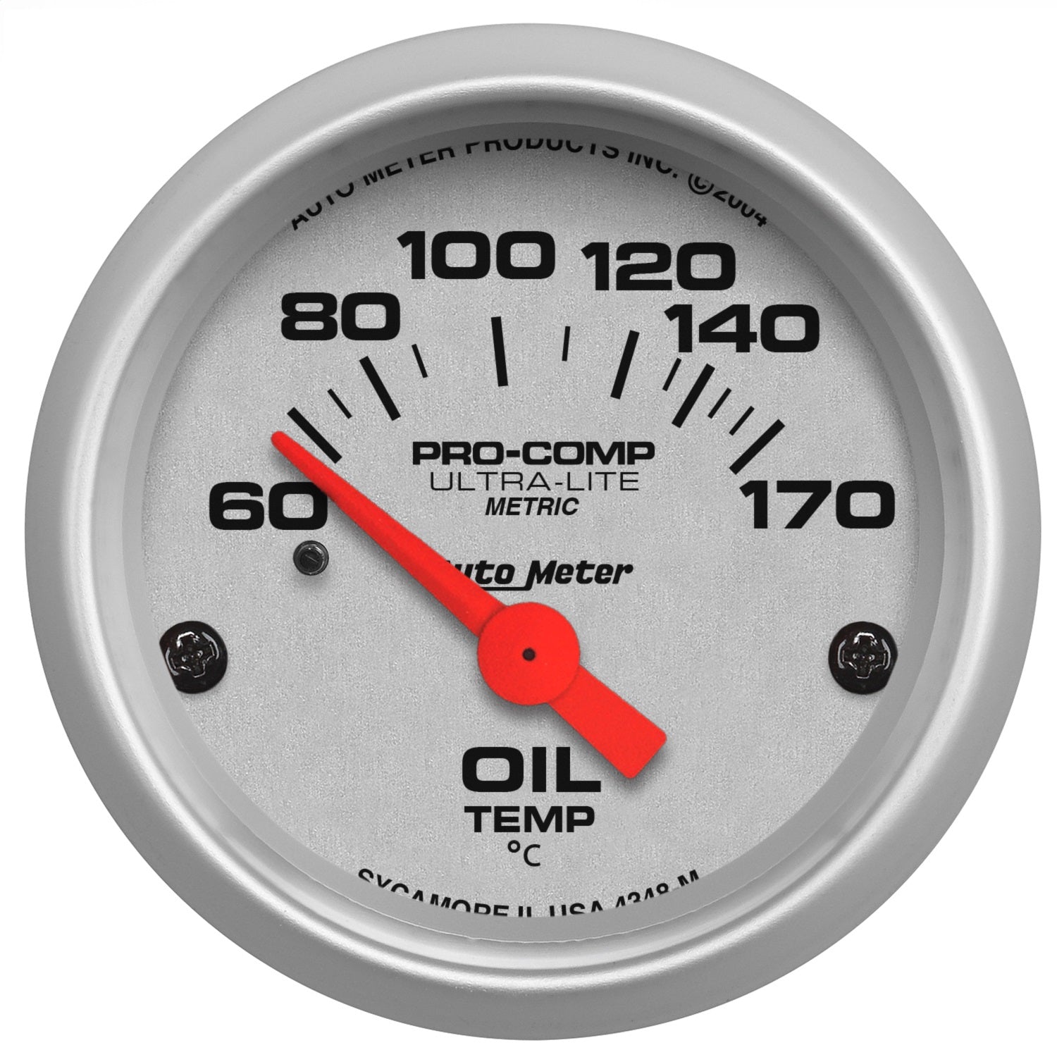 AutoMeter 4348-M GAUGE; OIL TEMP; 2 1/16in.; 60-170deg.F; ELECTRIC; ULTRA-LITE AutoMeter 4348-M