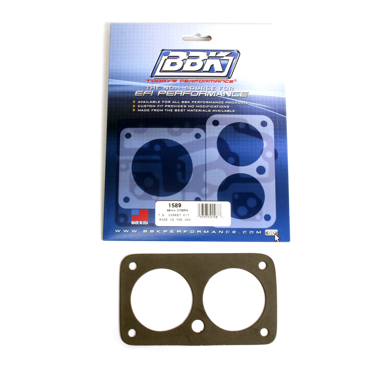 BBK Performance Parts 1589 THROTTLE BODY GASKET KIT  FORD LIGHTNING/MUSTANG COBRA 4.6L 65MM BBK Performance Parts 1589