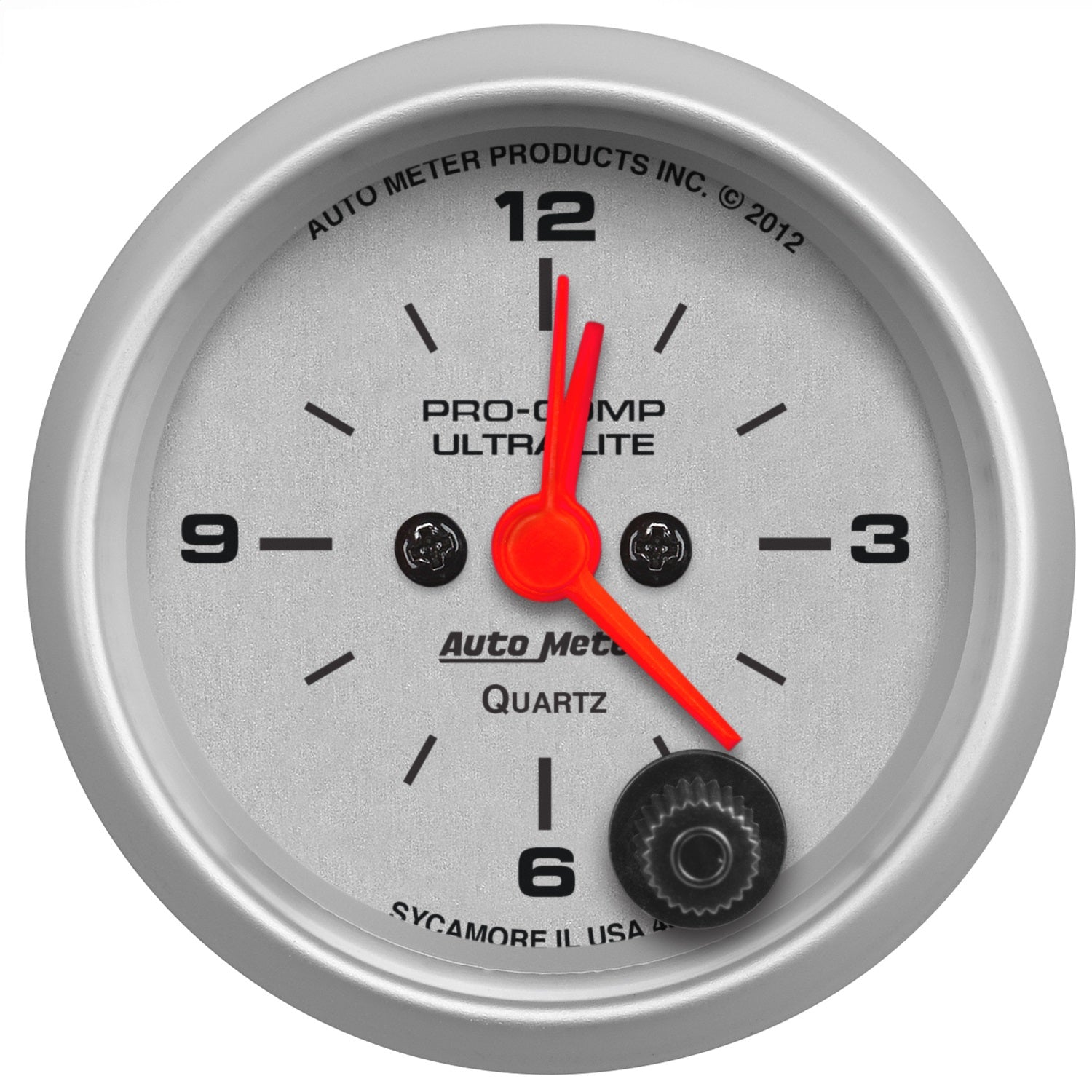 AutoMeter 4385 GAUGE; CLOCK; 2 1/16in.; 12HR; ANALOG; ULTRA-LITE AutoMeter 4385